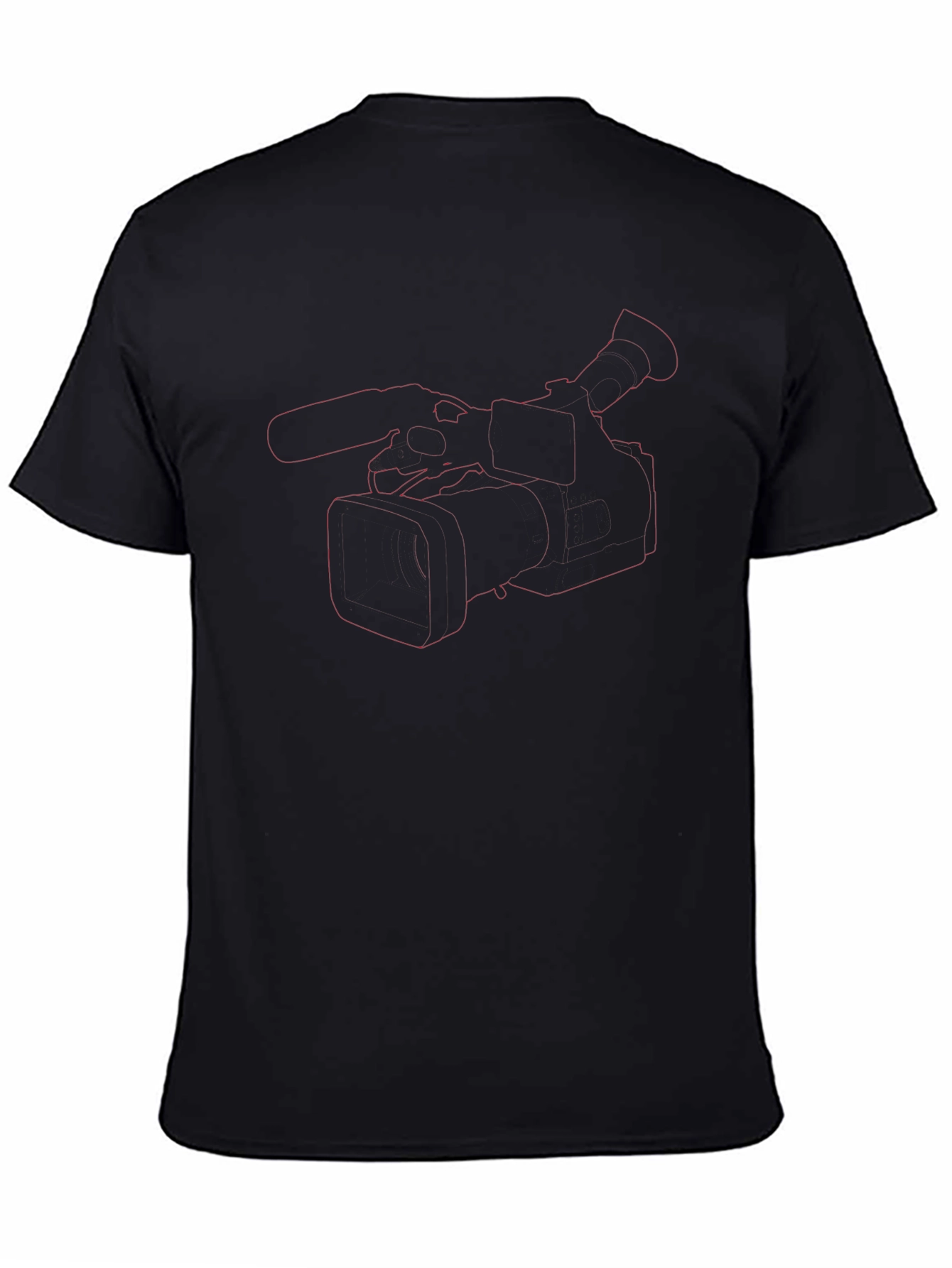 Camera Outline Graphic T-Shirt - Cool Videographer Tee