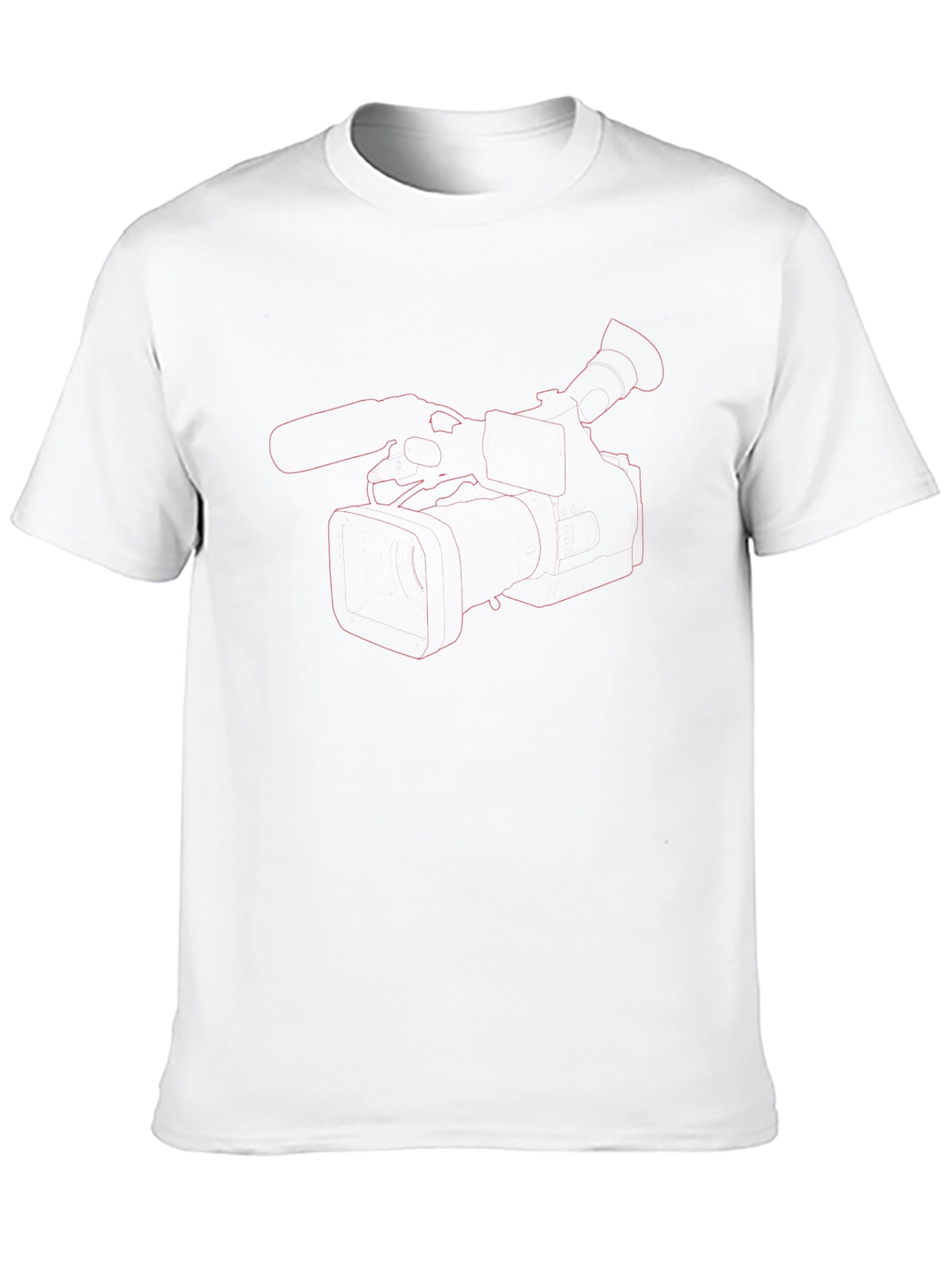 Camera Outline Graphic T-Shirt - Cool Videographer Tee
