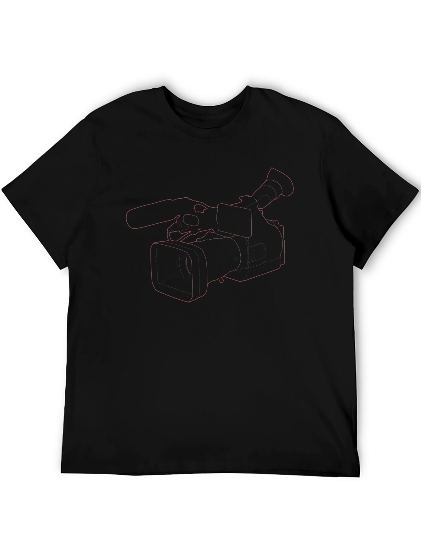 Camera Outline Graphic T-Shirt - Cool Videographer Tee
