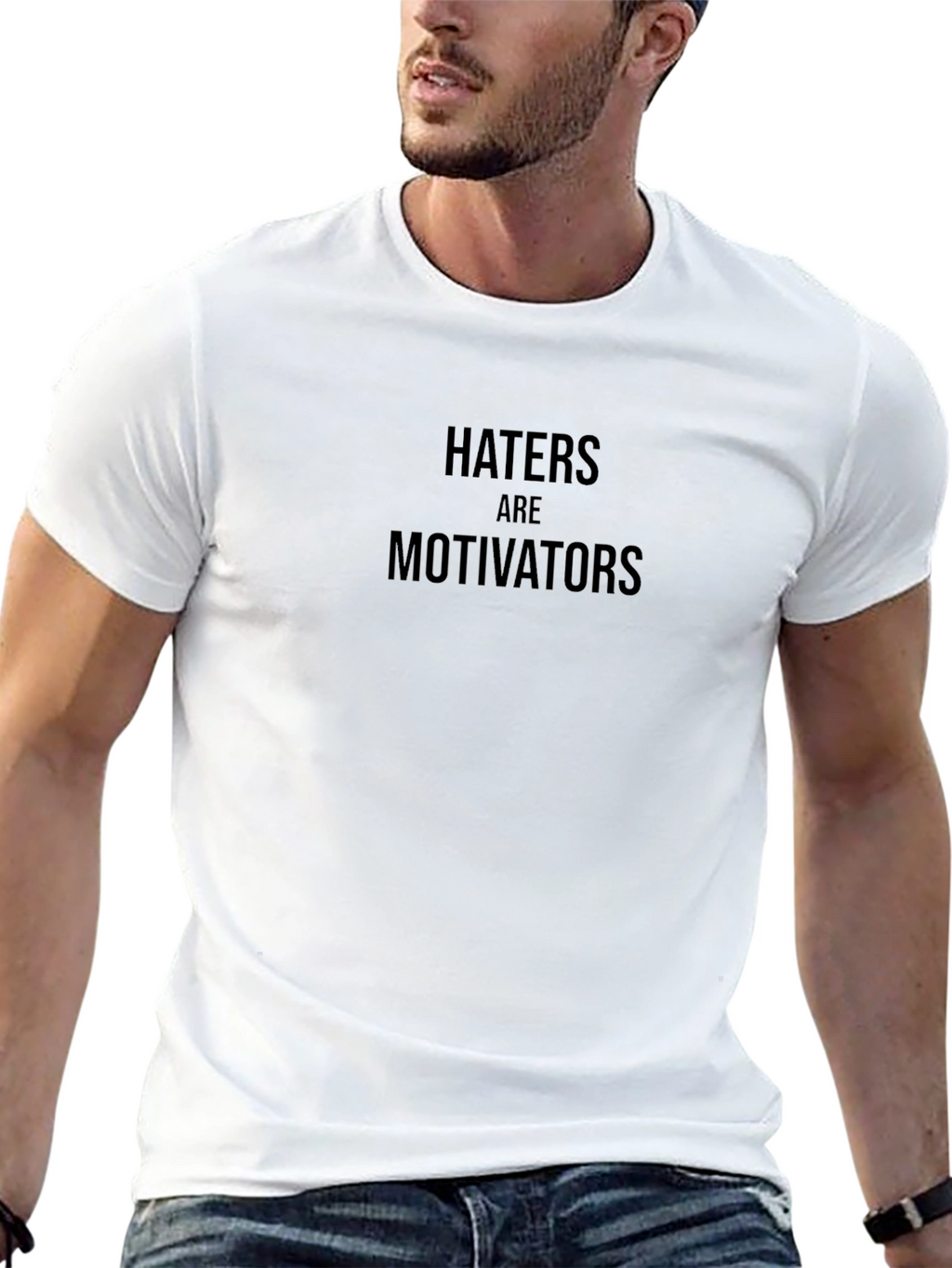 Haters are Motivators Black Graphic Tee
