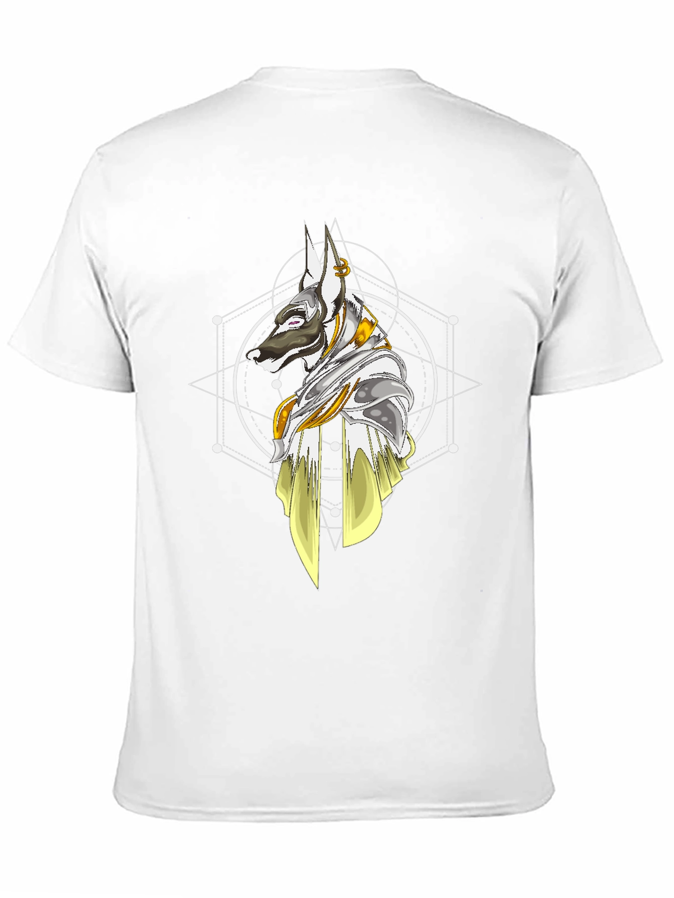 Anubis Geometric T-Shirt - Stylish Egyptian Dog God Tee