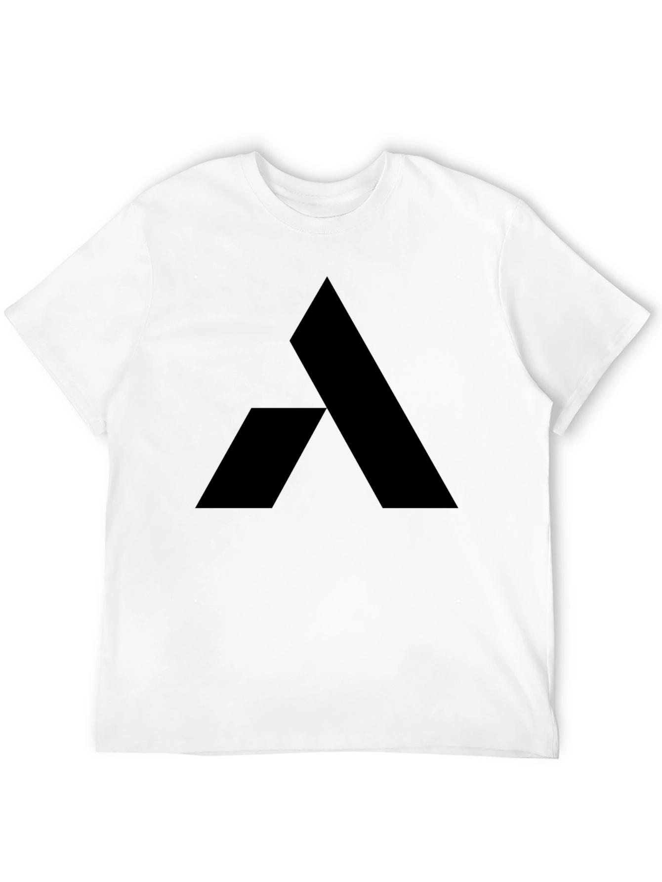 Geometric Logo Tee - Modern Black Graphic T-Shirt