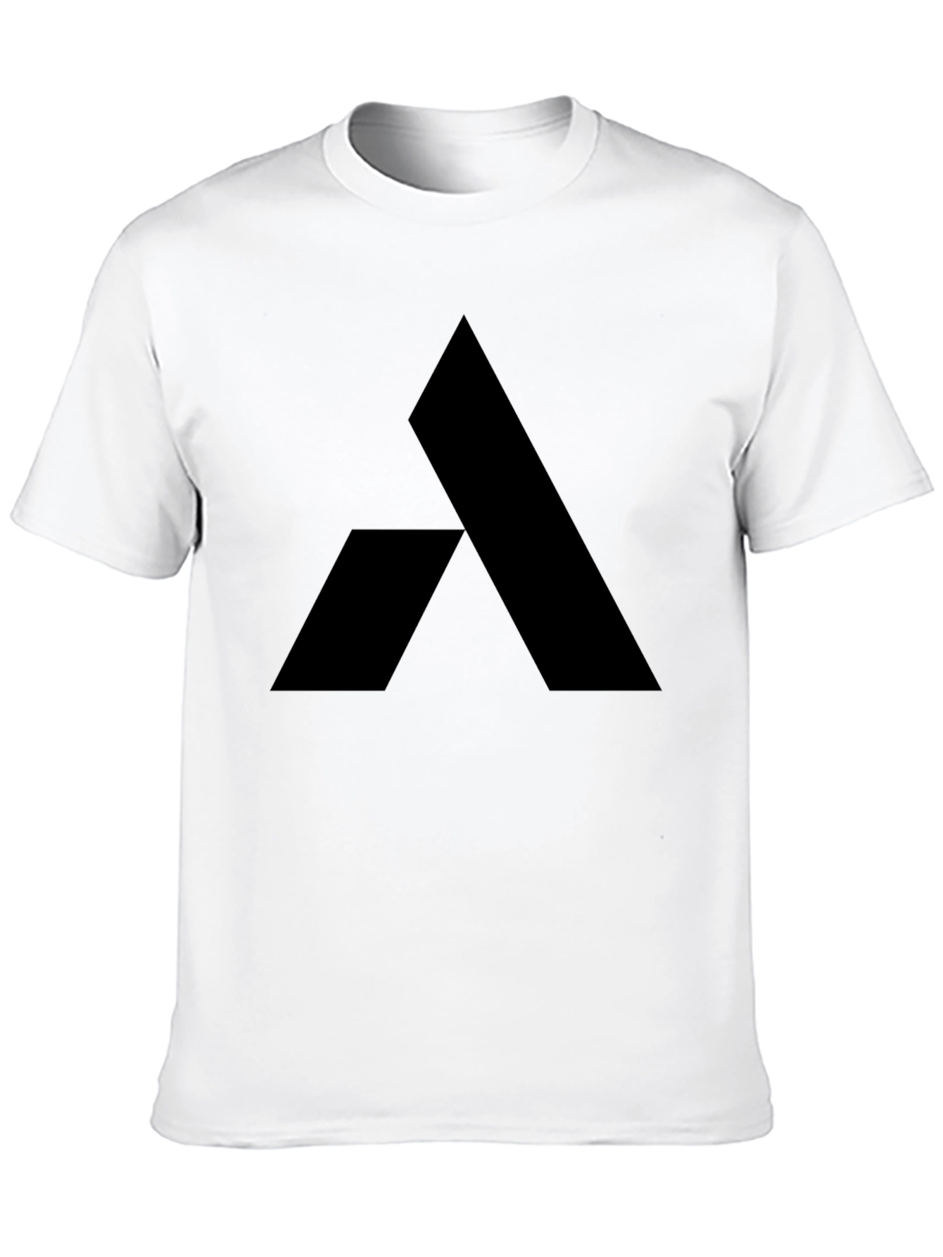 Geometric Logo Tee - Modern Black Graphic T-Shirt
