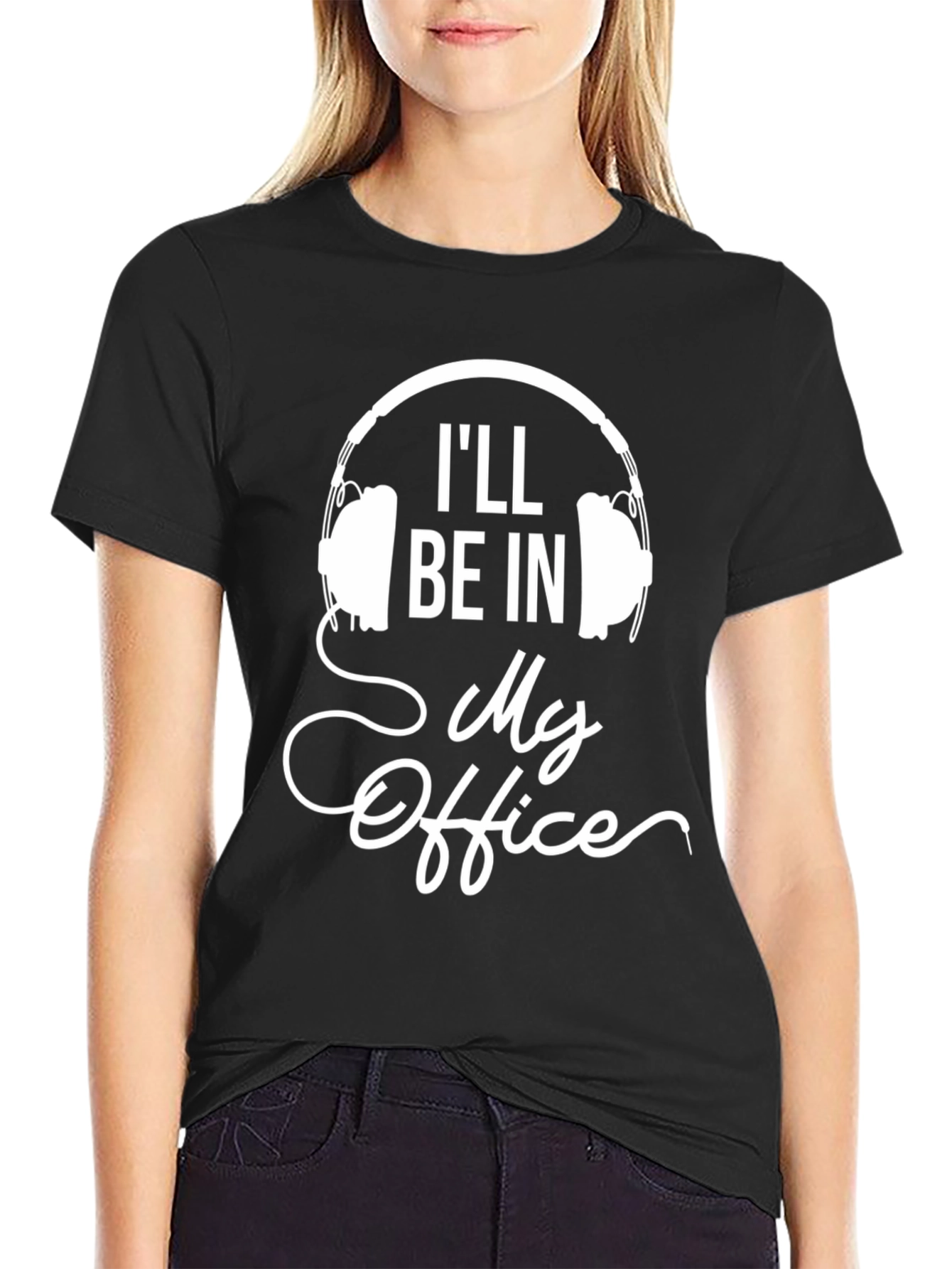 Ill Be In My Office Headphones Graphic Tee
