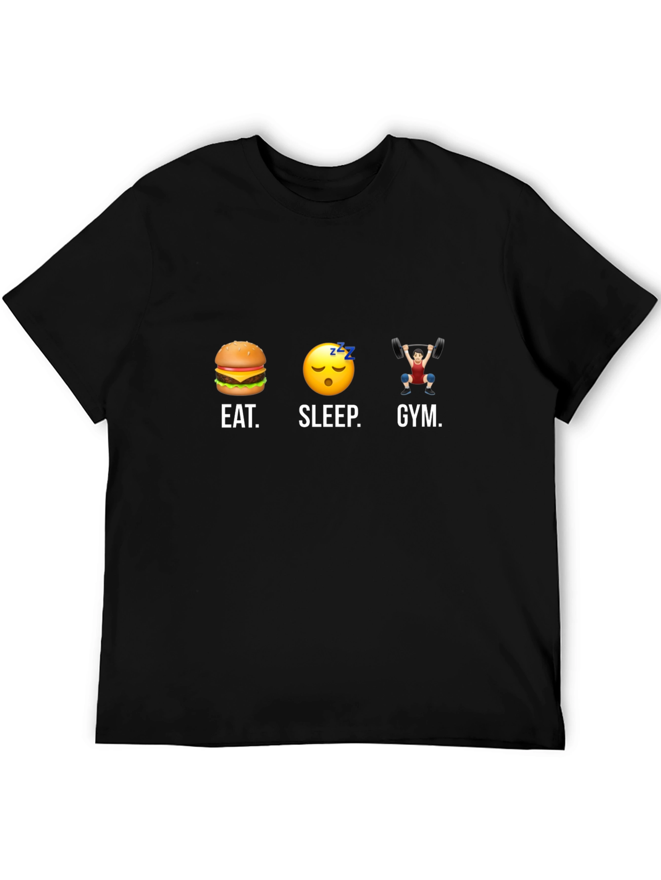Eat Sleep Gym Black Graphic T-Shirt