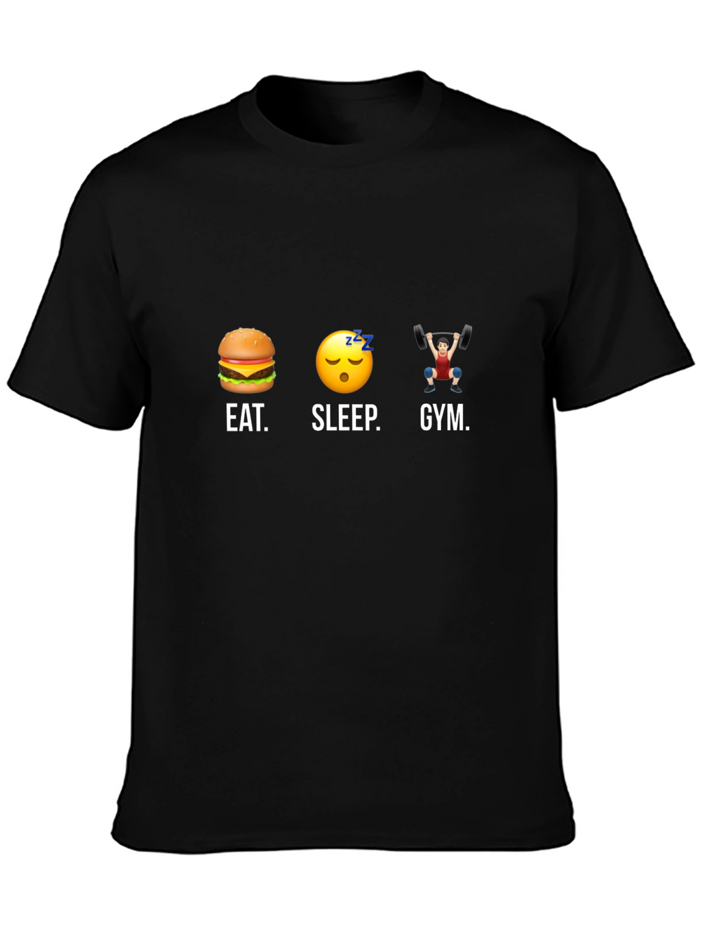 Eat Sleep Gym Black Graphic T-Shirt