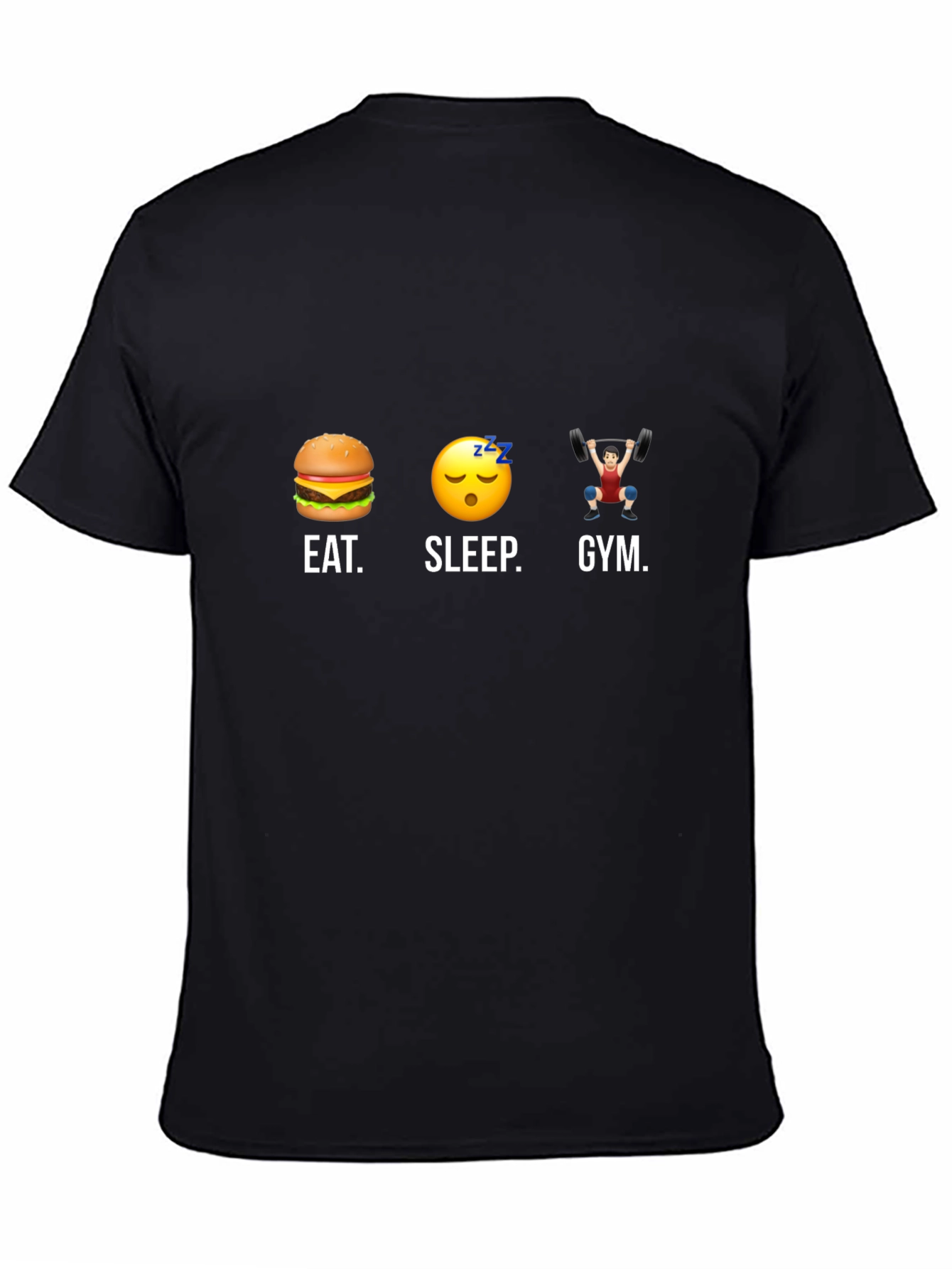 Eat Sleep Gym Black Graphic T-Shirt