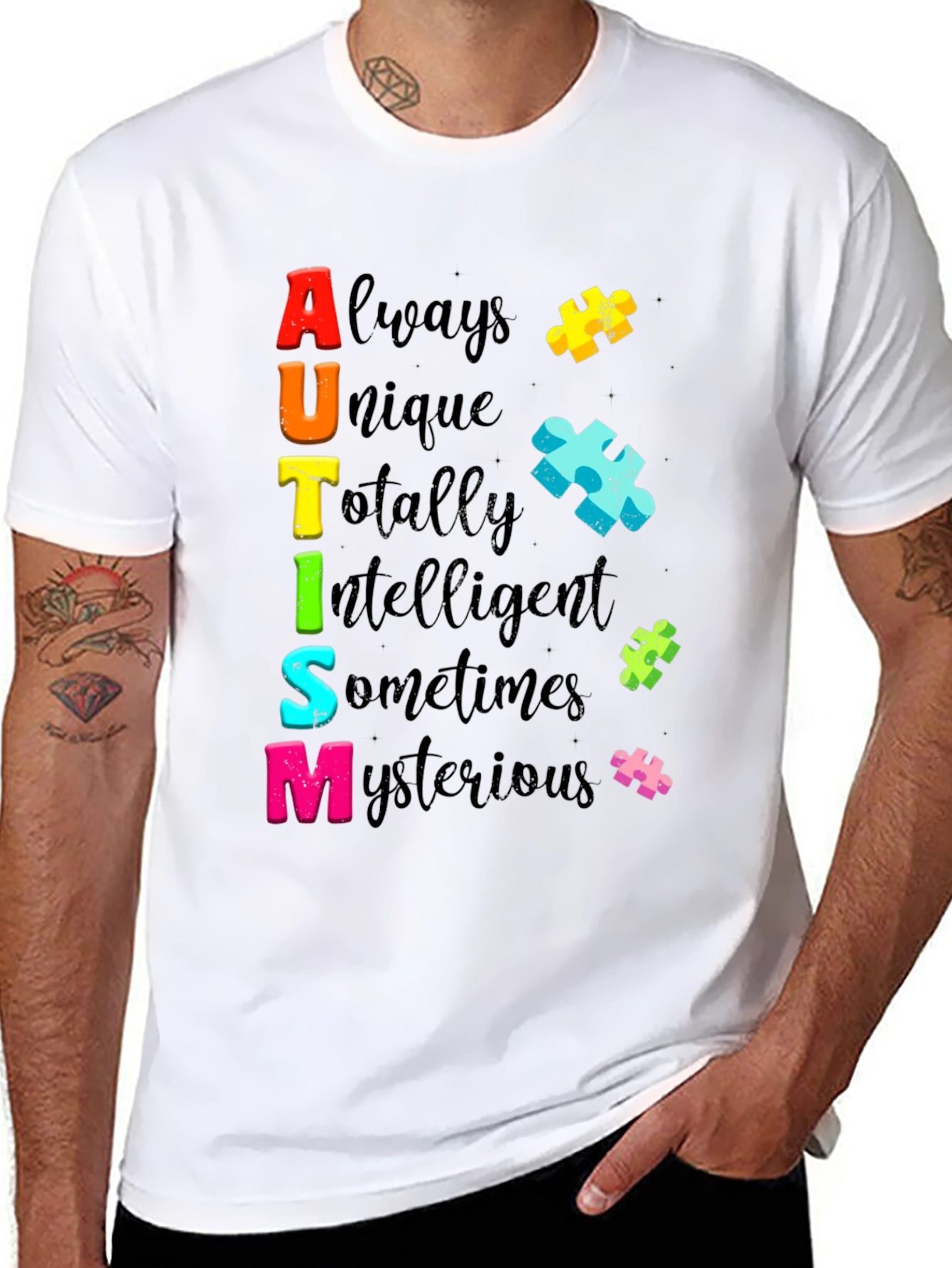 Autism Awareness T-Shirt Always Unique Colorful Design