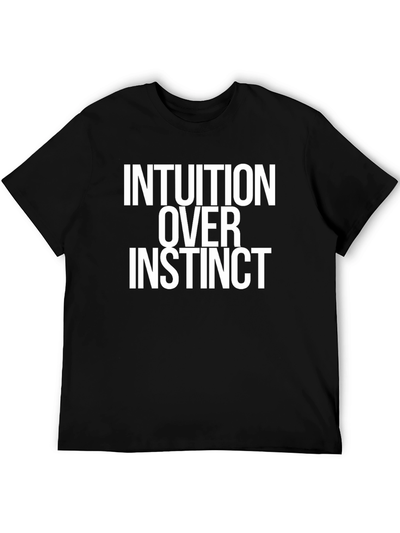 Intuition Over Instinct Black Graphic Tee