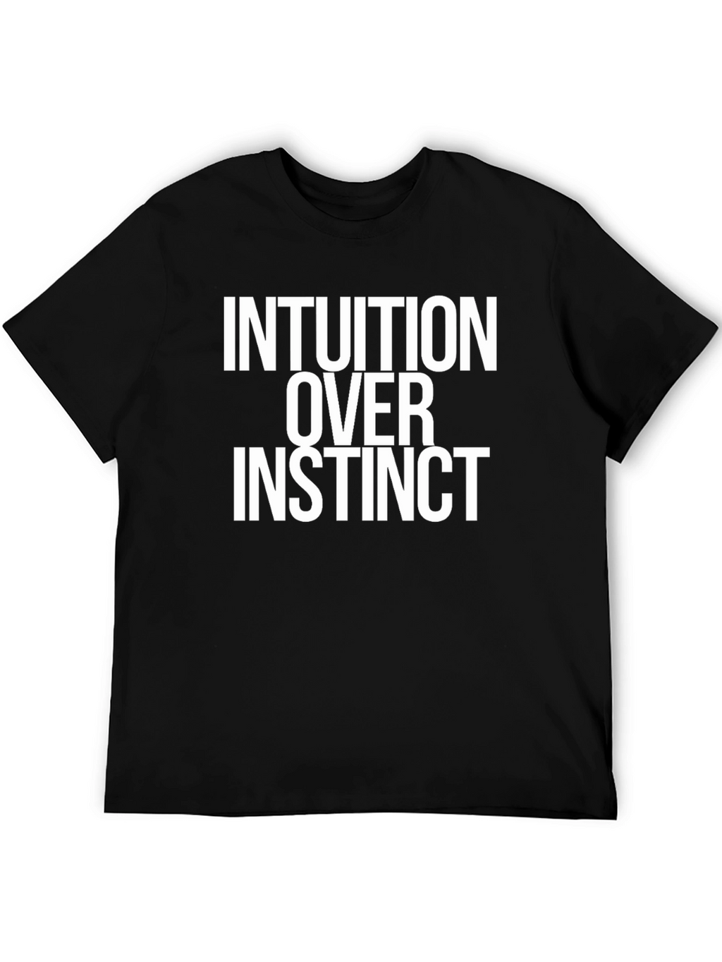 Intuition Over Instinct Black Graphic Tee