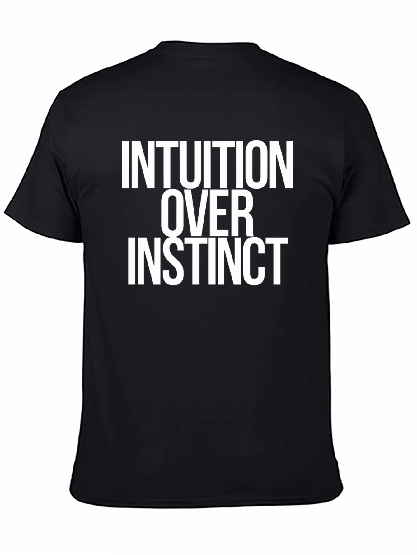 Intuition Over Instinct Black Graphic Tee