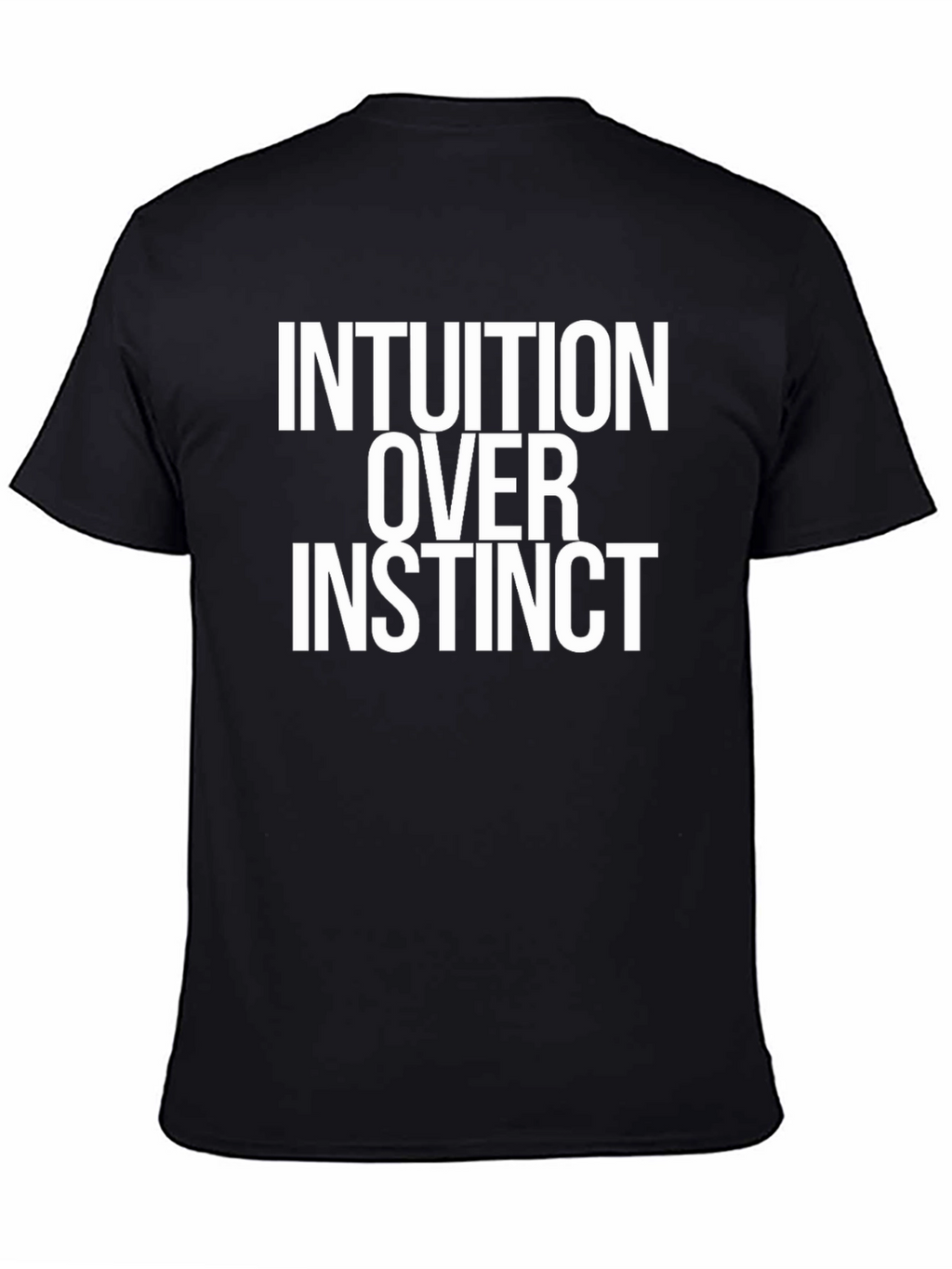 Intuition Over Instinct Black Graphic Tee