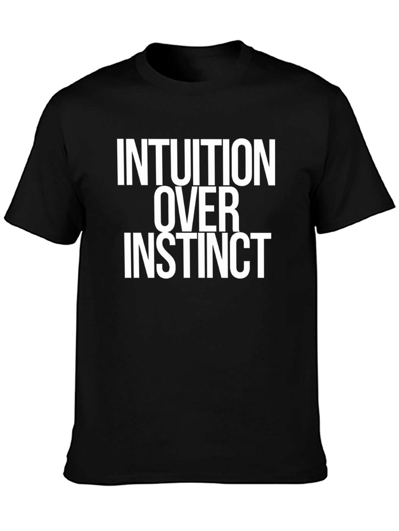 Intuition Over Instinct Black Graphic Tee