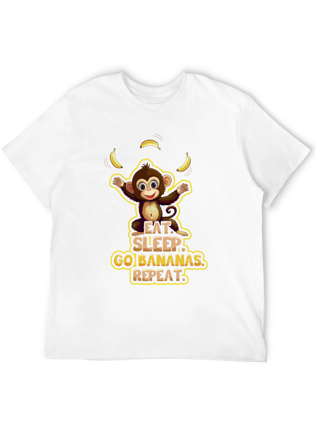 Eat Sleep Go Bananas Monkey Graphic Tee