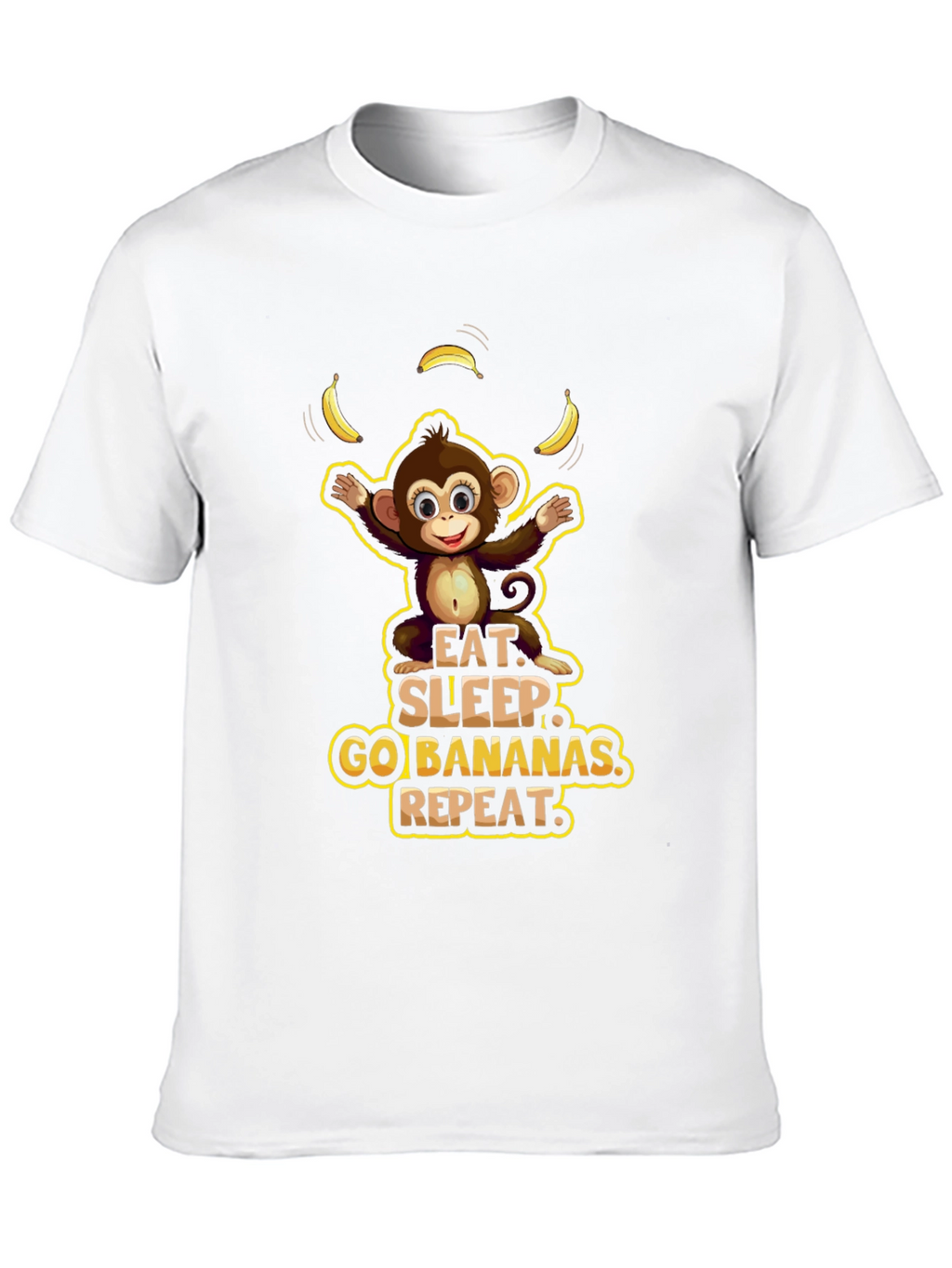 Eat Sleep Go Bananas Monkey Graphic Tee