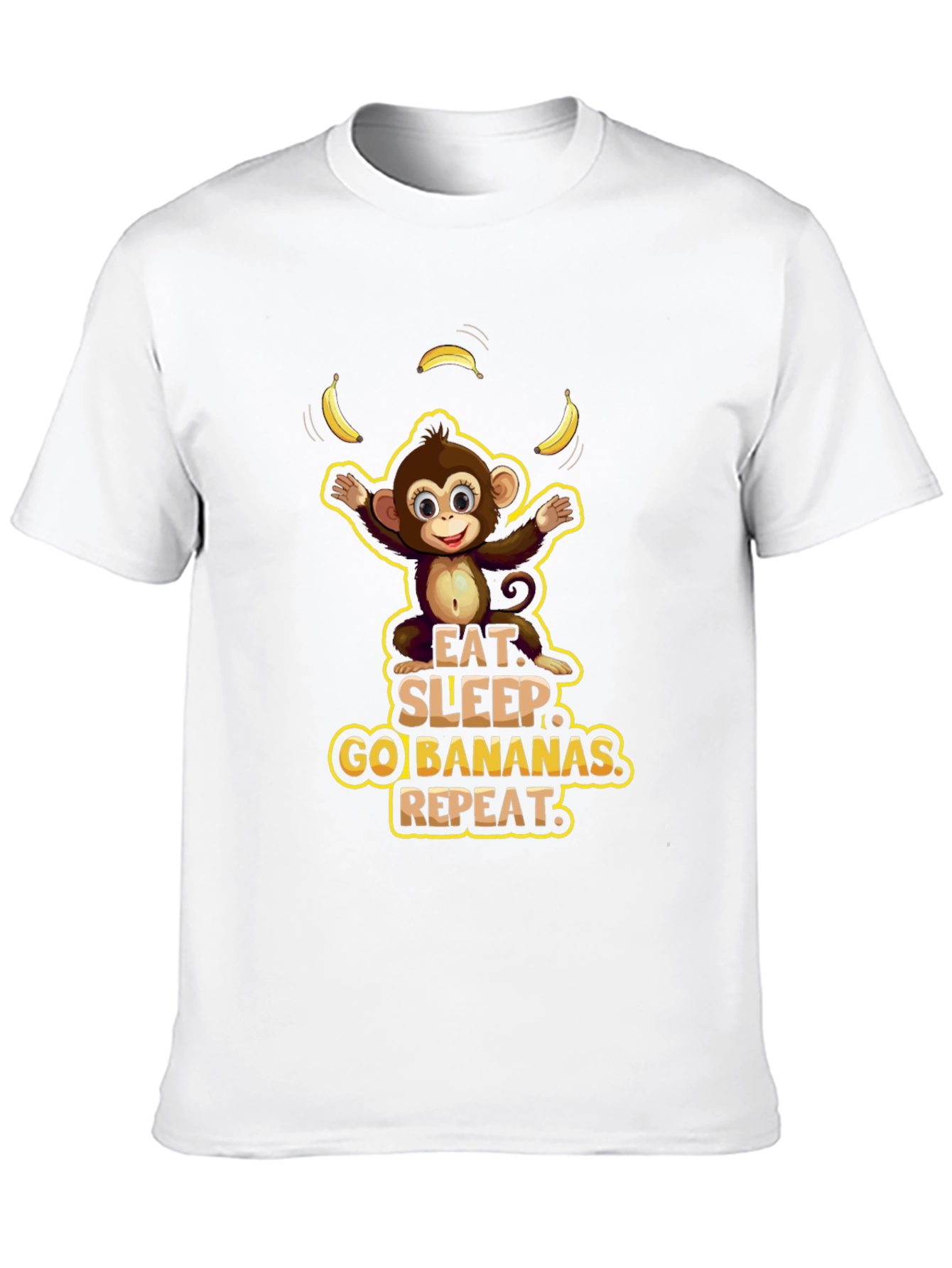 Eat Sleep Go Bananas Monkey Graphic Tee