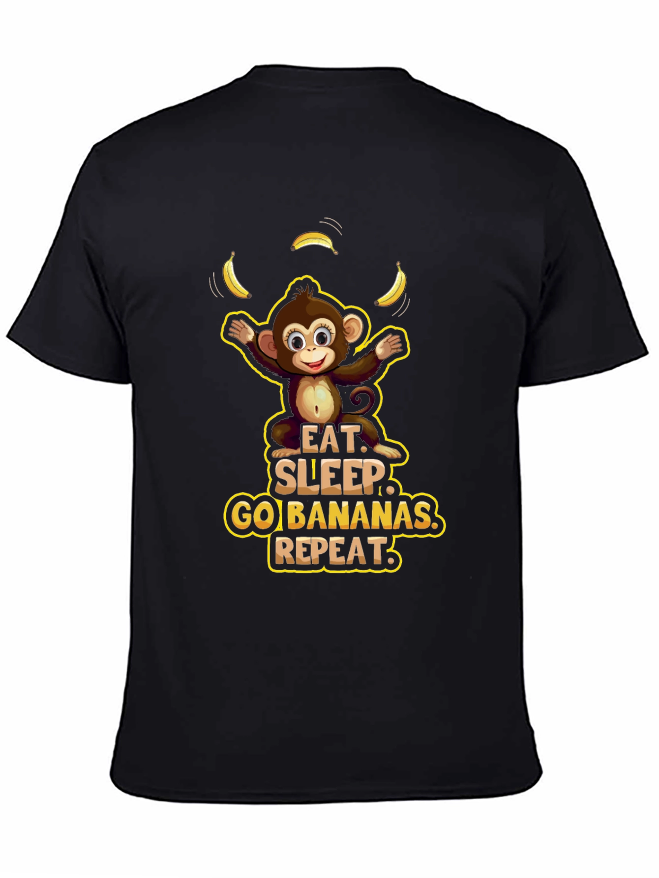 Eat Sleep Go Bananas Monkey Graphic Tee