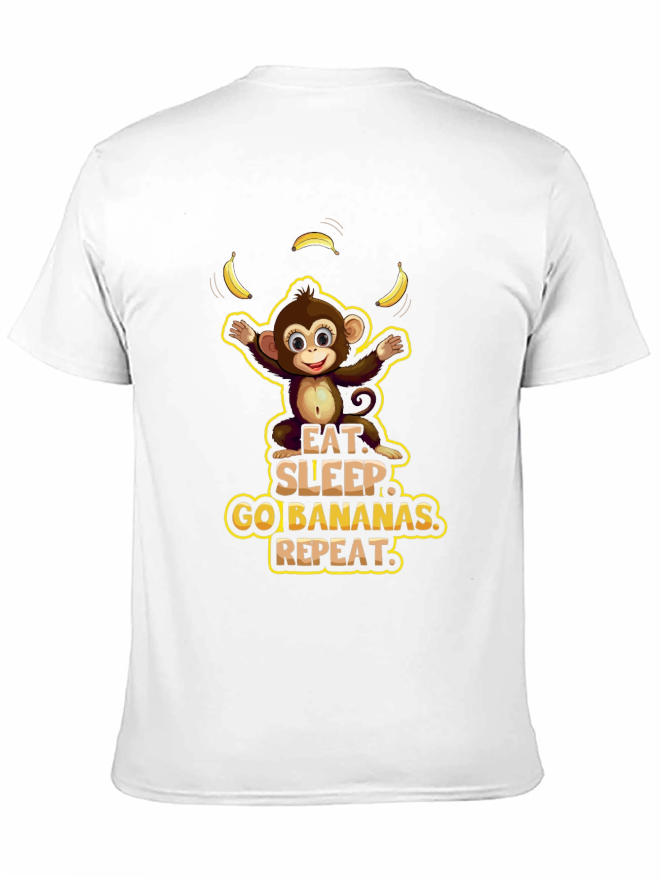 Eat Sleep Go Bananas Monkey Graphic Tee