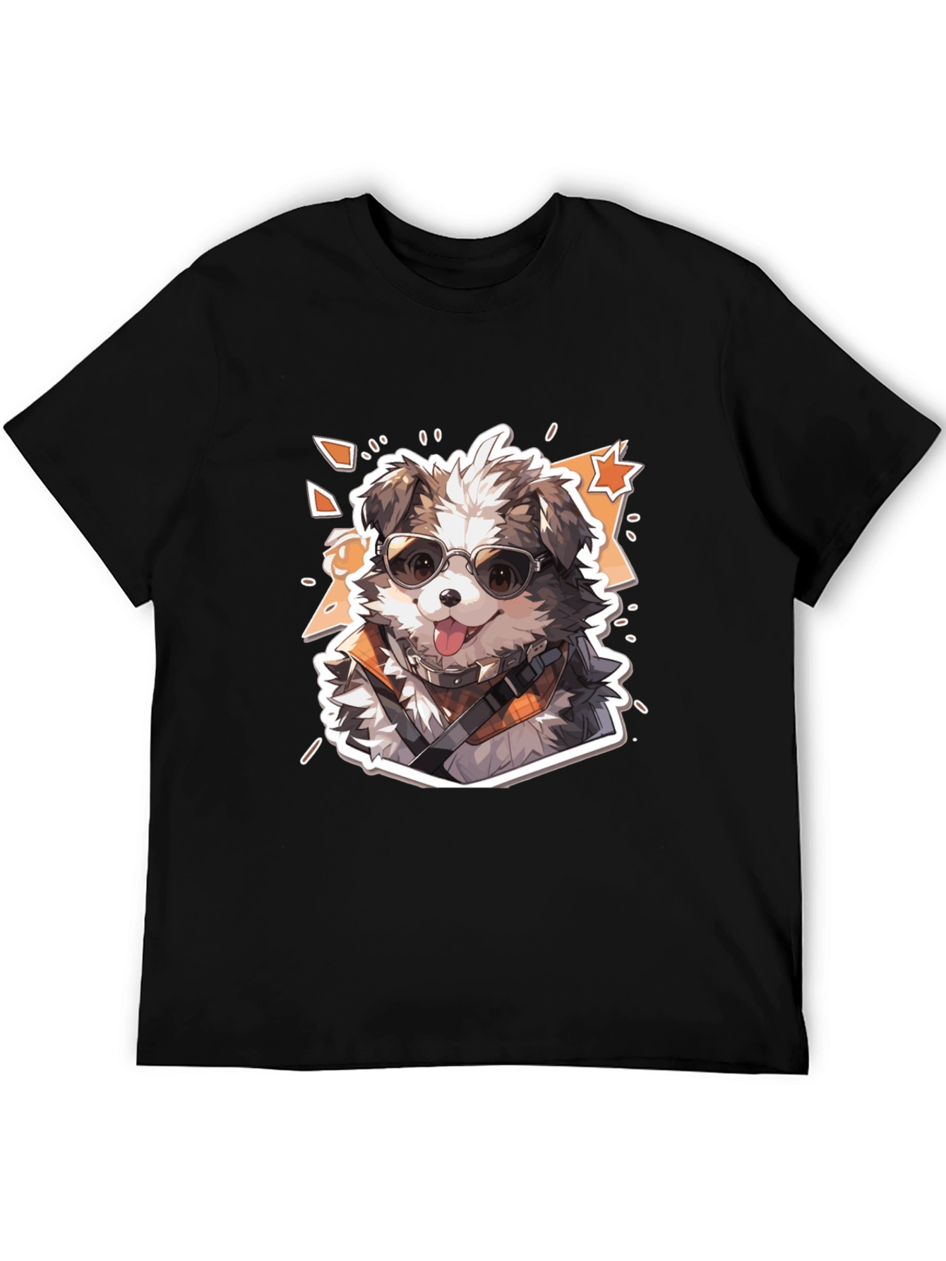 Cool Dog Graphic Tee - Unisex Cotton Black T-Shirt