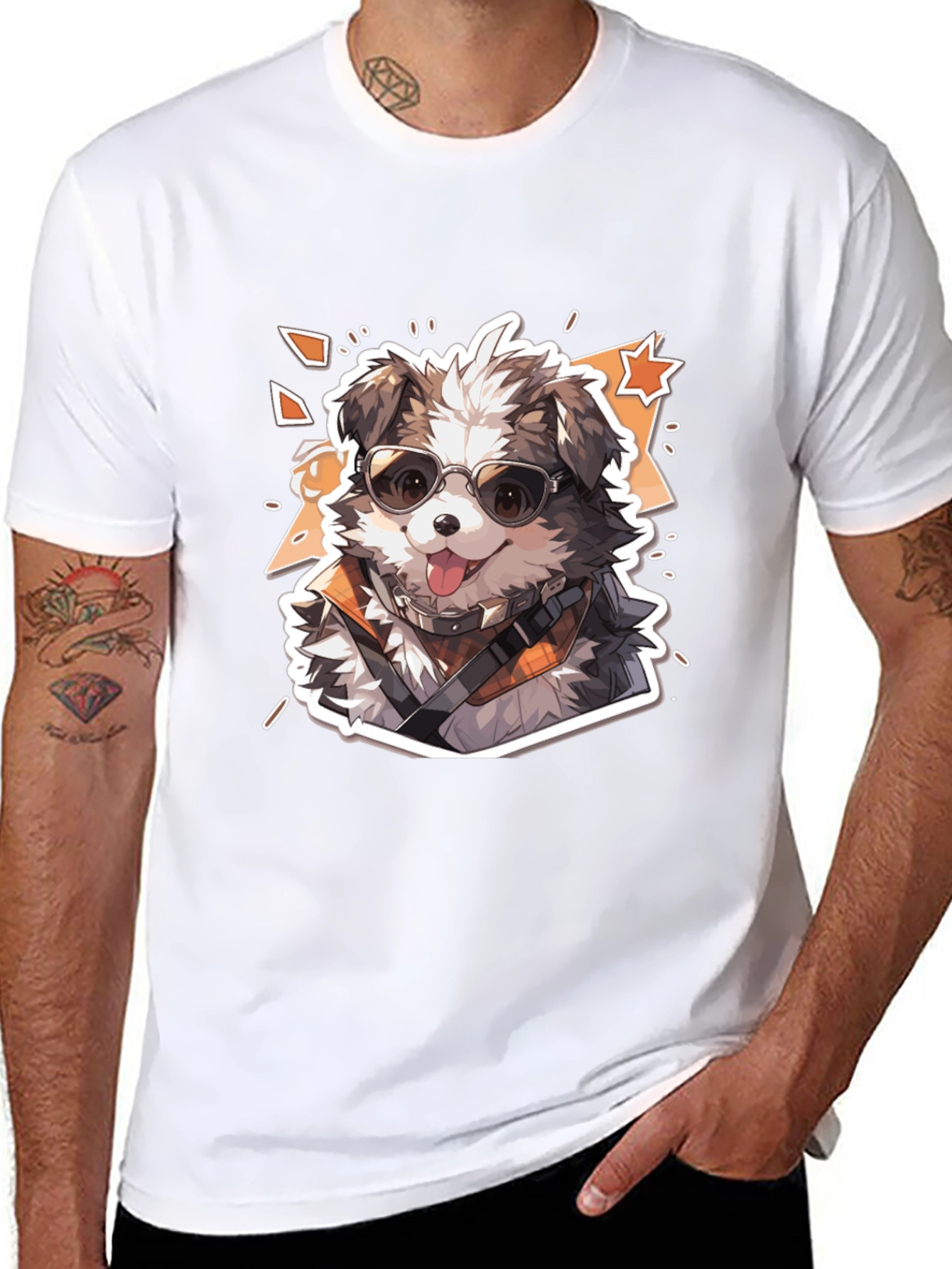 Cool Dog Graphic Tee - Unisex Cotton Black T-Shirt
