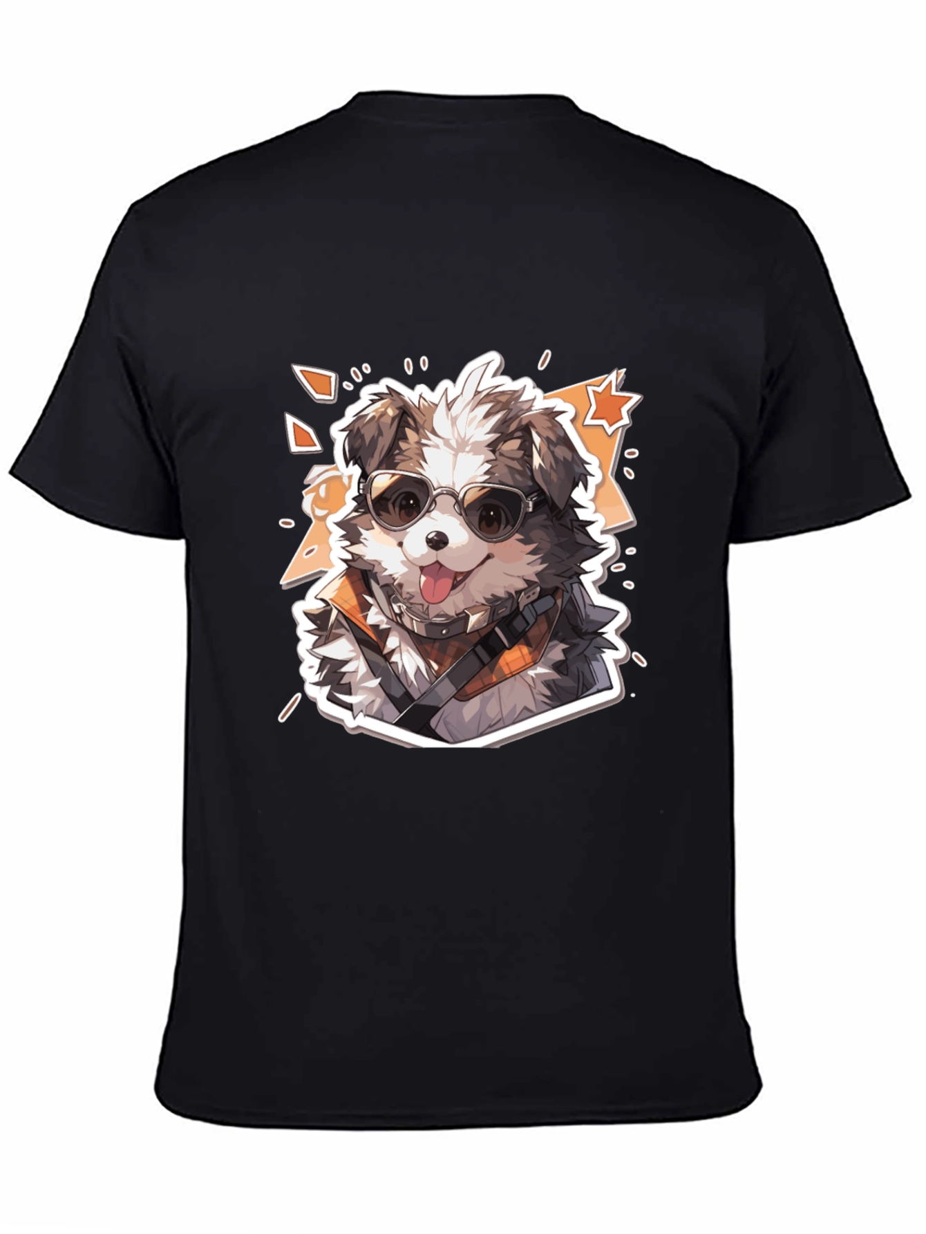Cool Dog Graphic Tee - Unisex Cotton Black T-Shirt