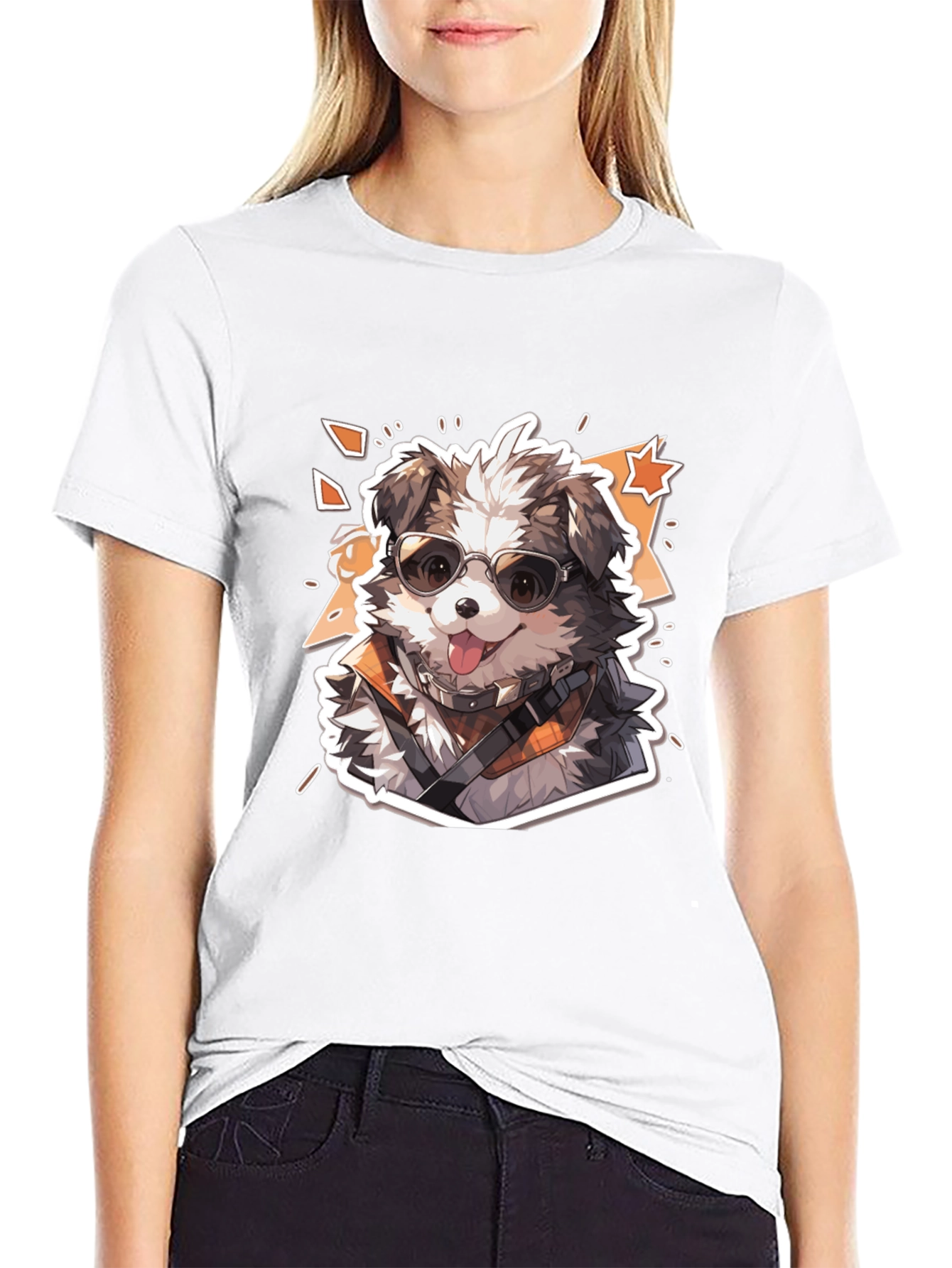 Cool Dog Graphic Tee - Unisex Cotton Black T-Shirt