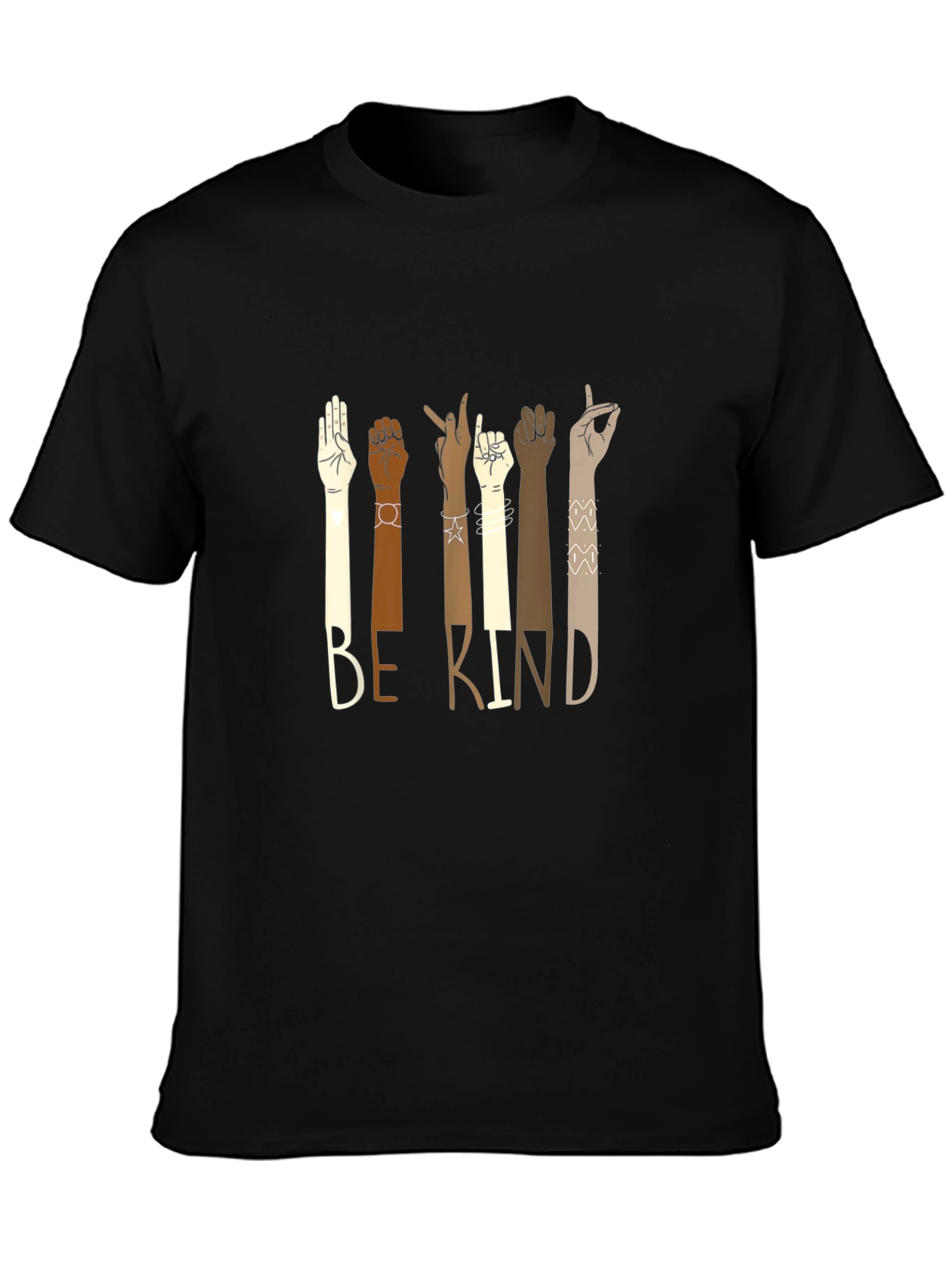 Be Kind Graphic Tee - Diversity Hands T-Shirt
