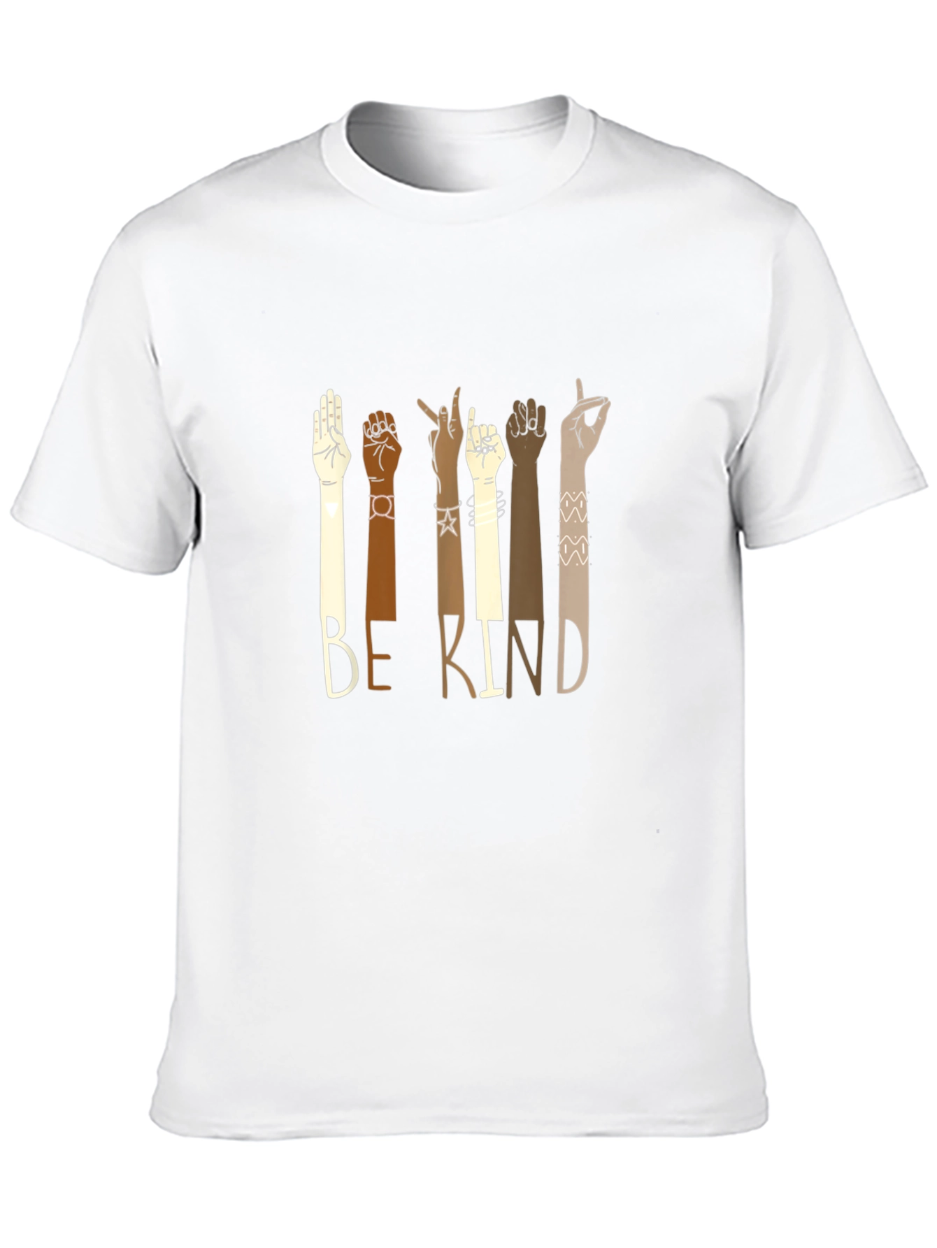 Be Kind Graphic Tee - Diversity Hands T-Shirt