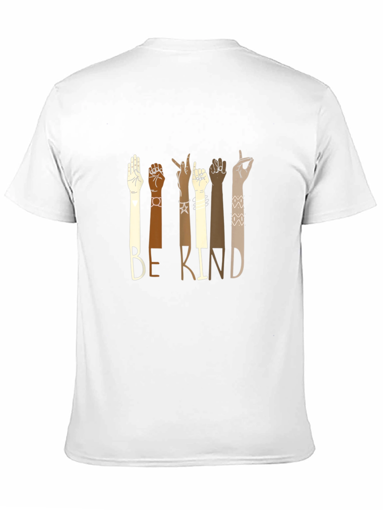 Be Kind Graphic Tee - Diversity Hands T-Shirt