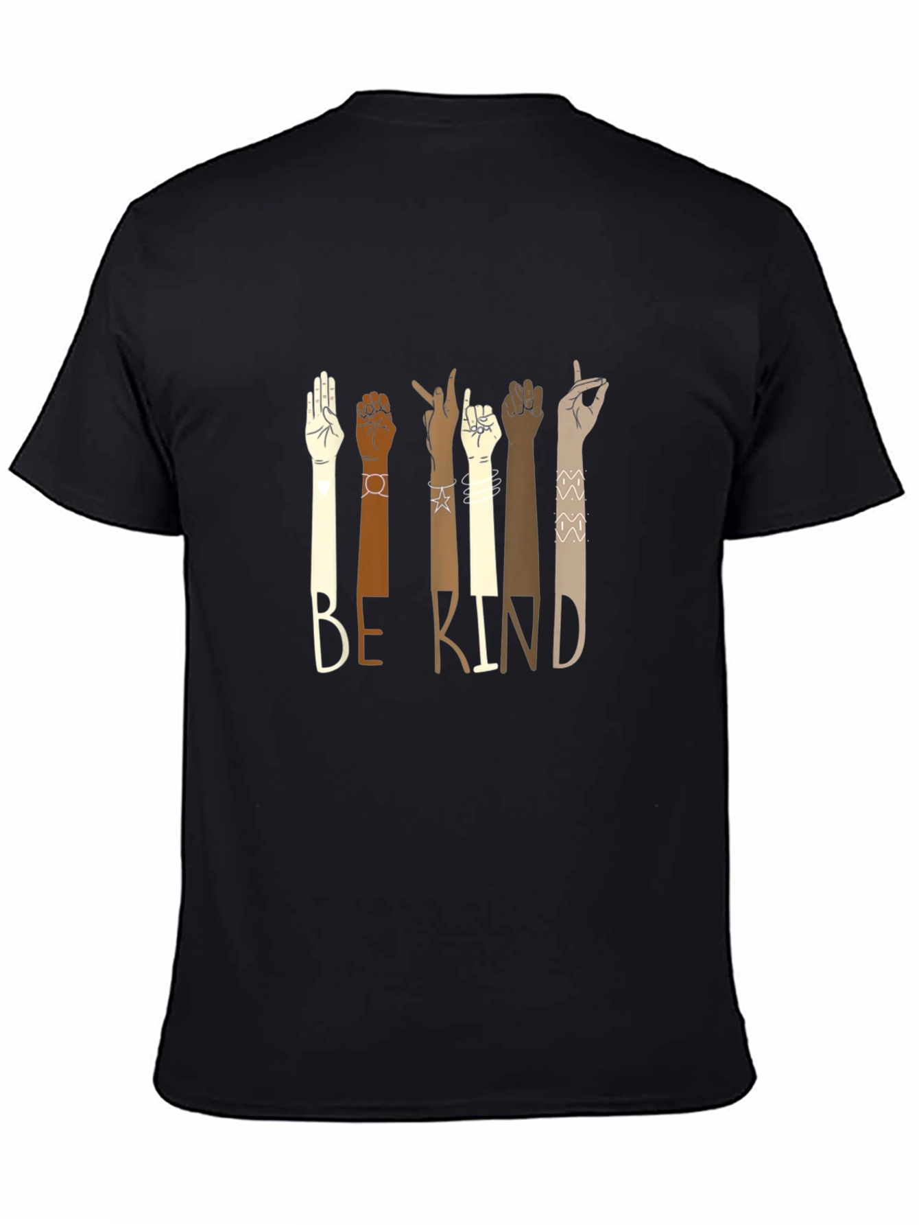 Be Kind Graphic Tee - Diversity Hands T-Shirt