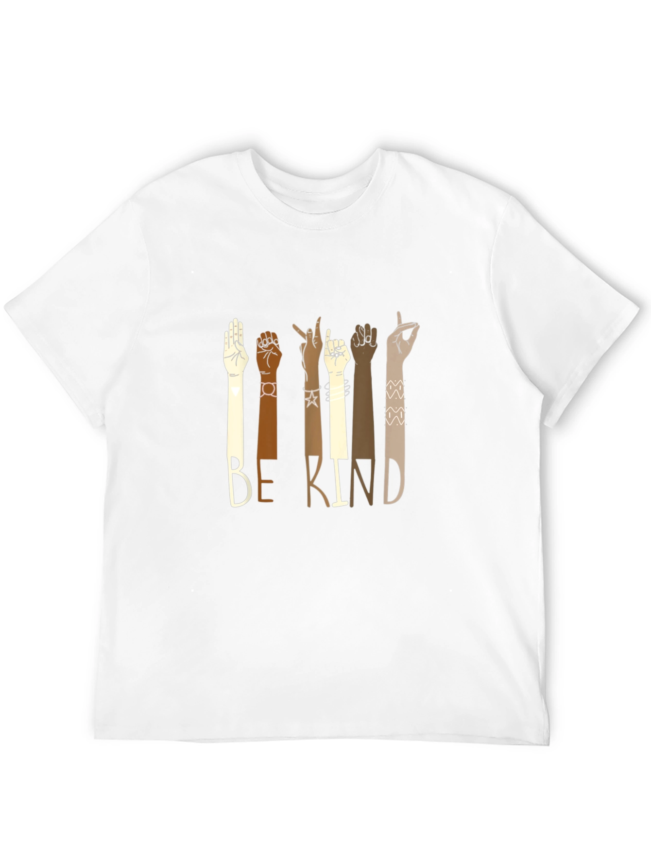 Be Kind Graphic Tee - Diversity Hands T-Shirt
