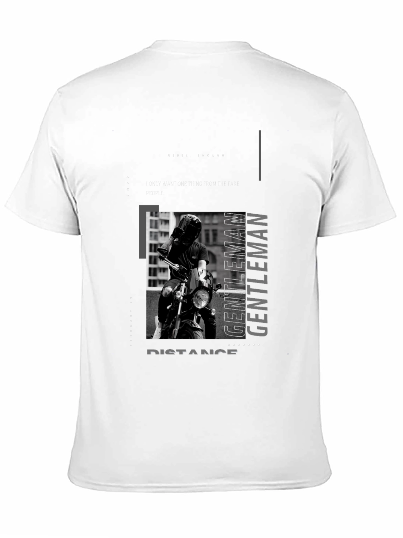 Stylish Black Motorcycle Rider Graphic Tee