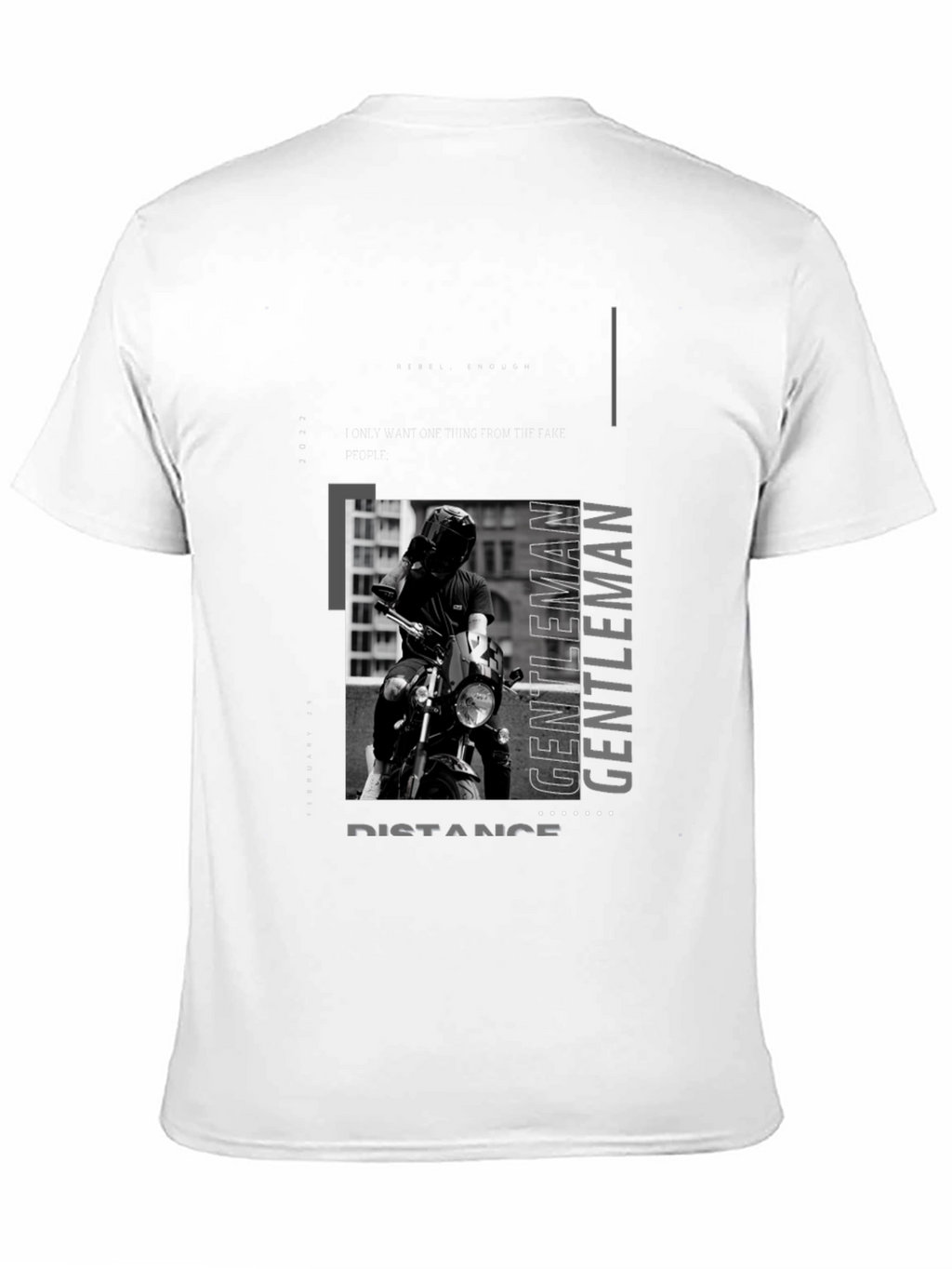 Stylish Black Motorcycle Rider Graphic Tee