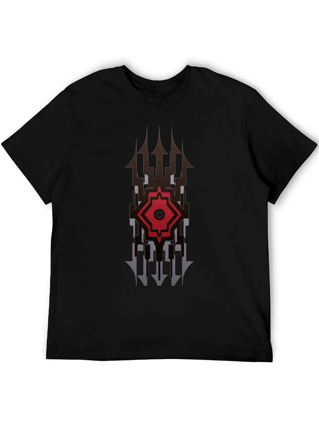Black Graphic Tee - Modern Tribal Design