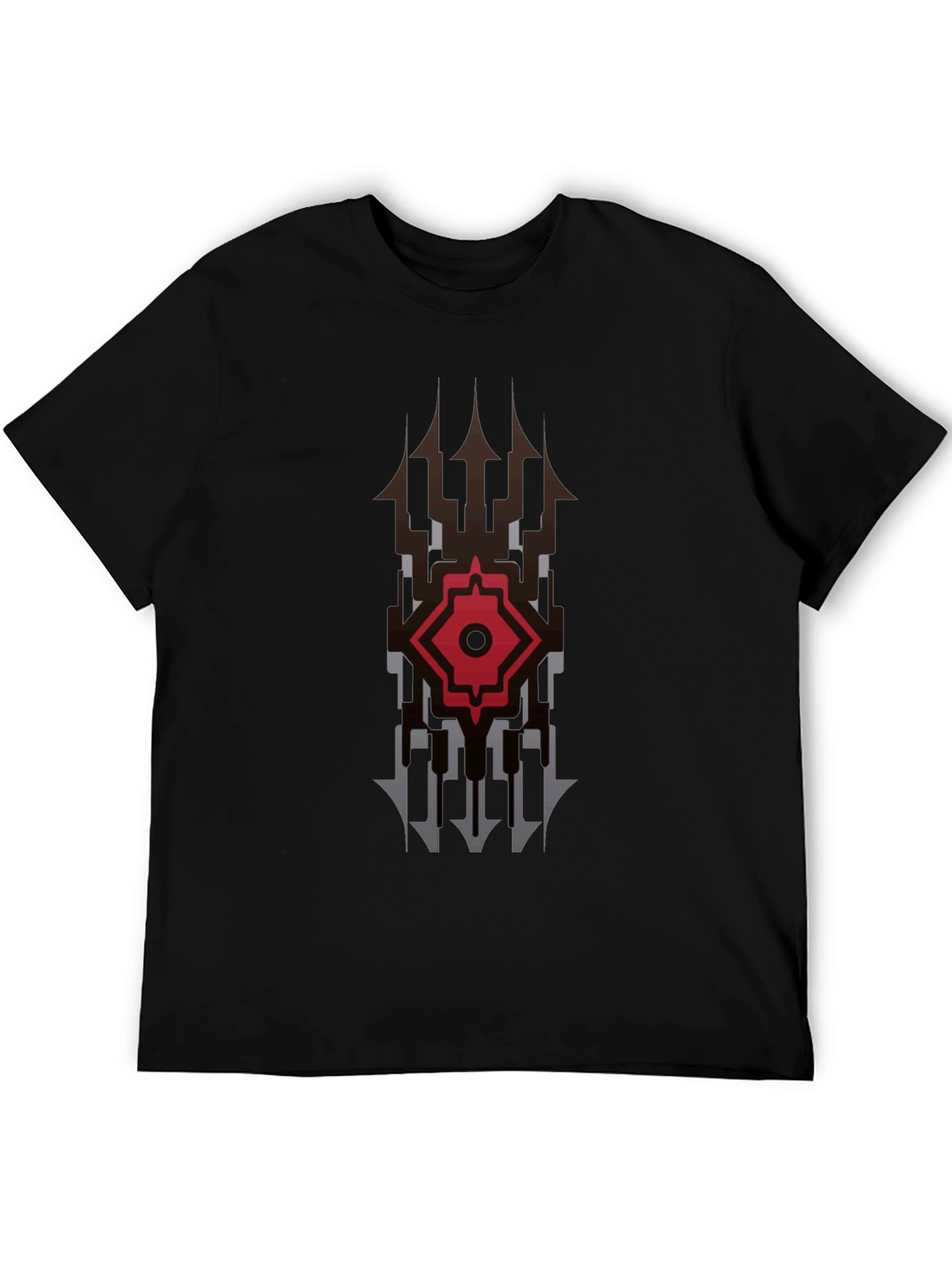 Black Graphic Tee - Modern Tribal Design