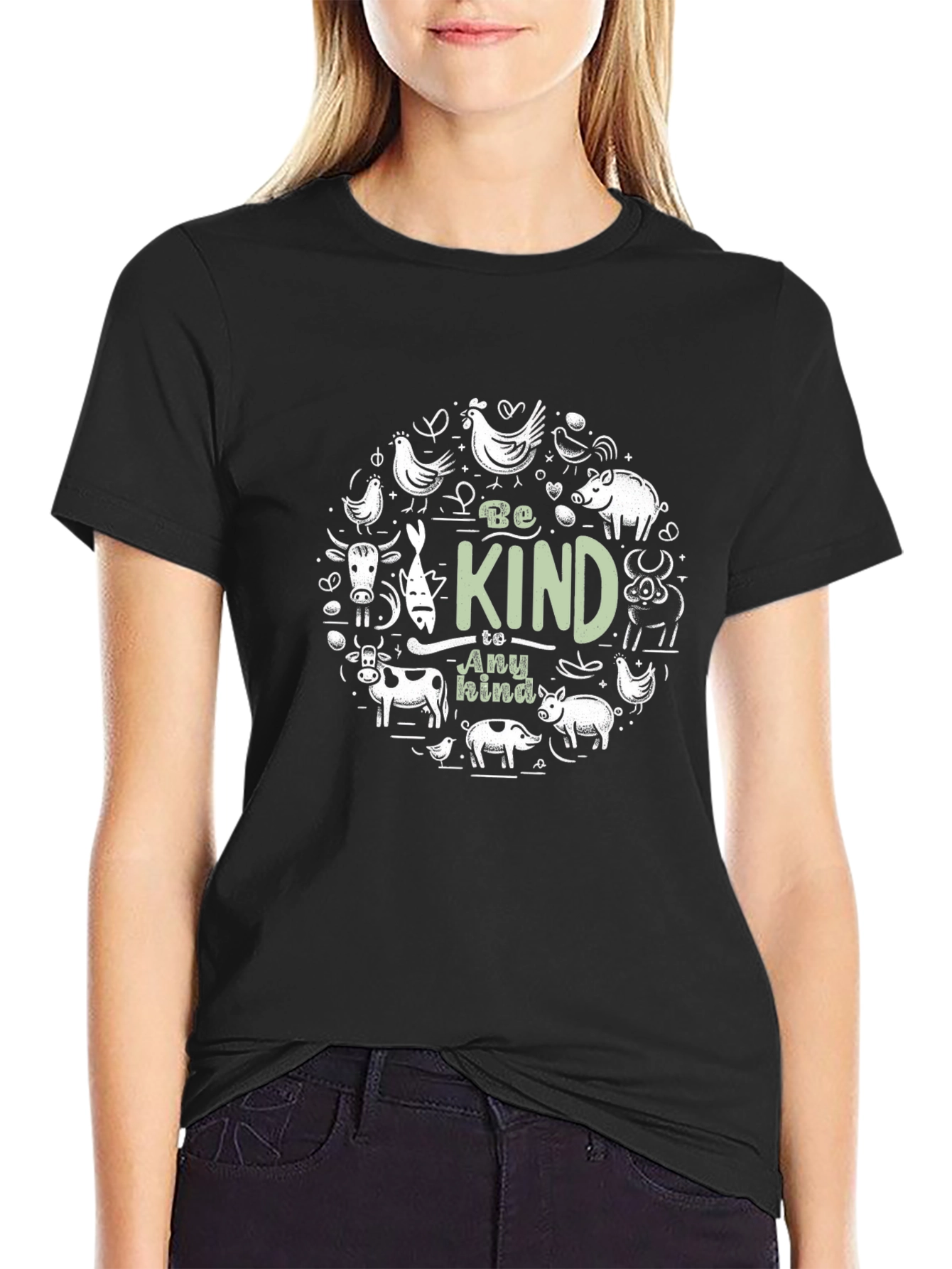 Be Kind To Any Kind T-Shirt - Vegan Friendly Graphic Tee