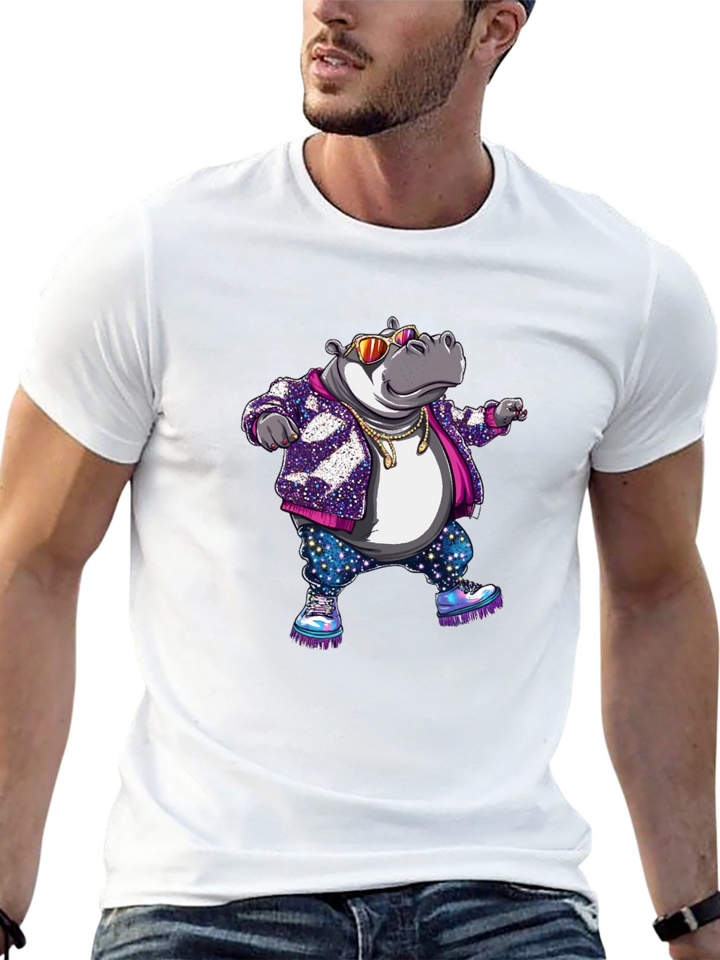 Cool Hippo Graphic Tee