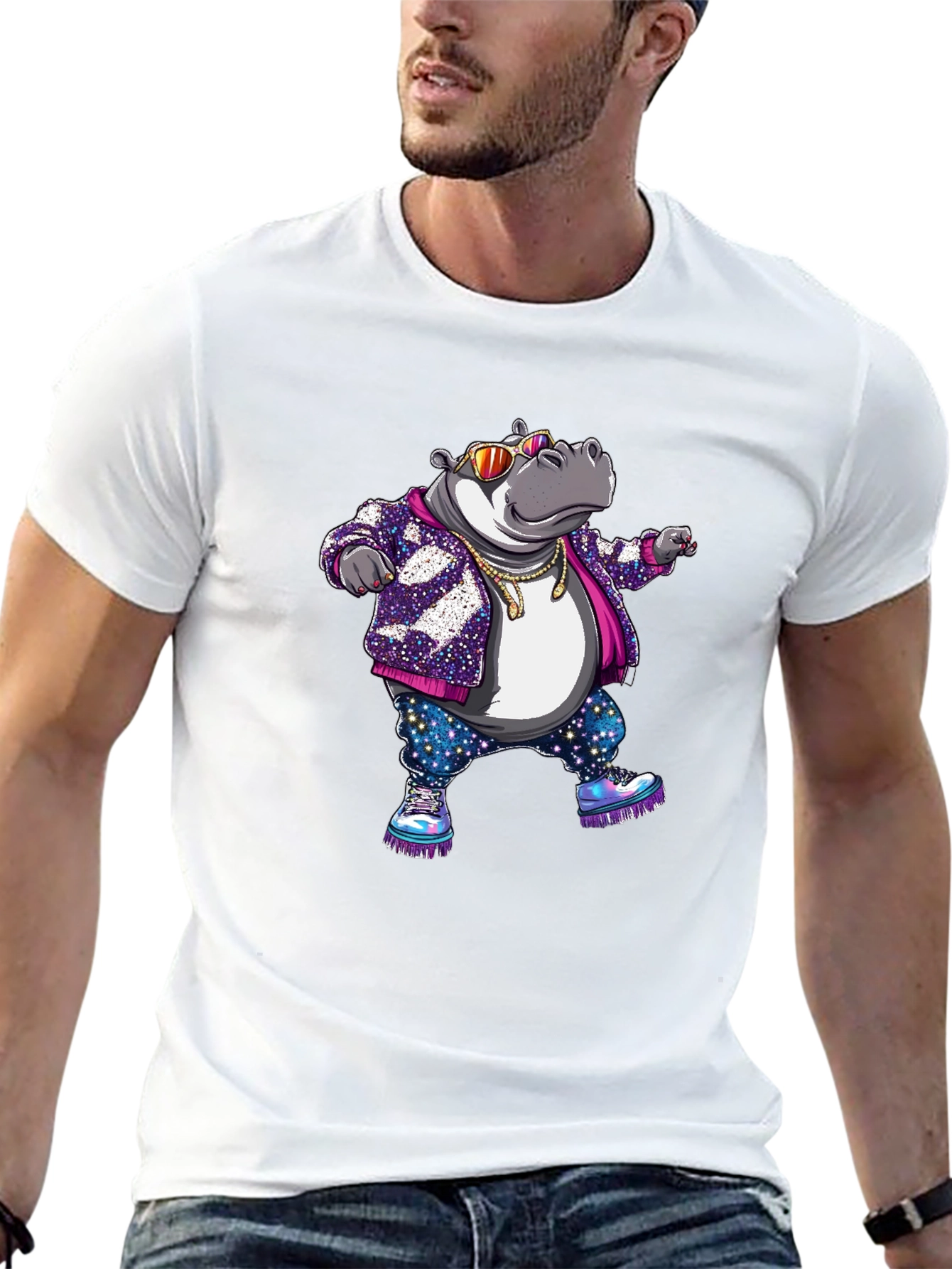 Cool Hippo Graphic Tee