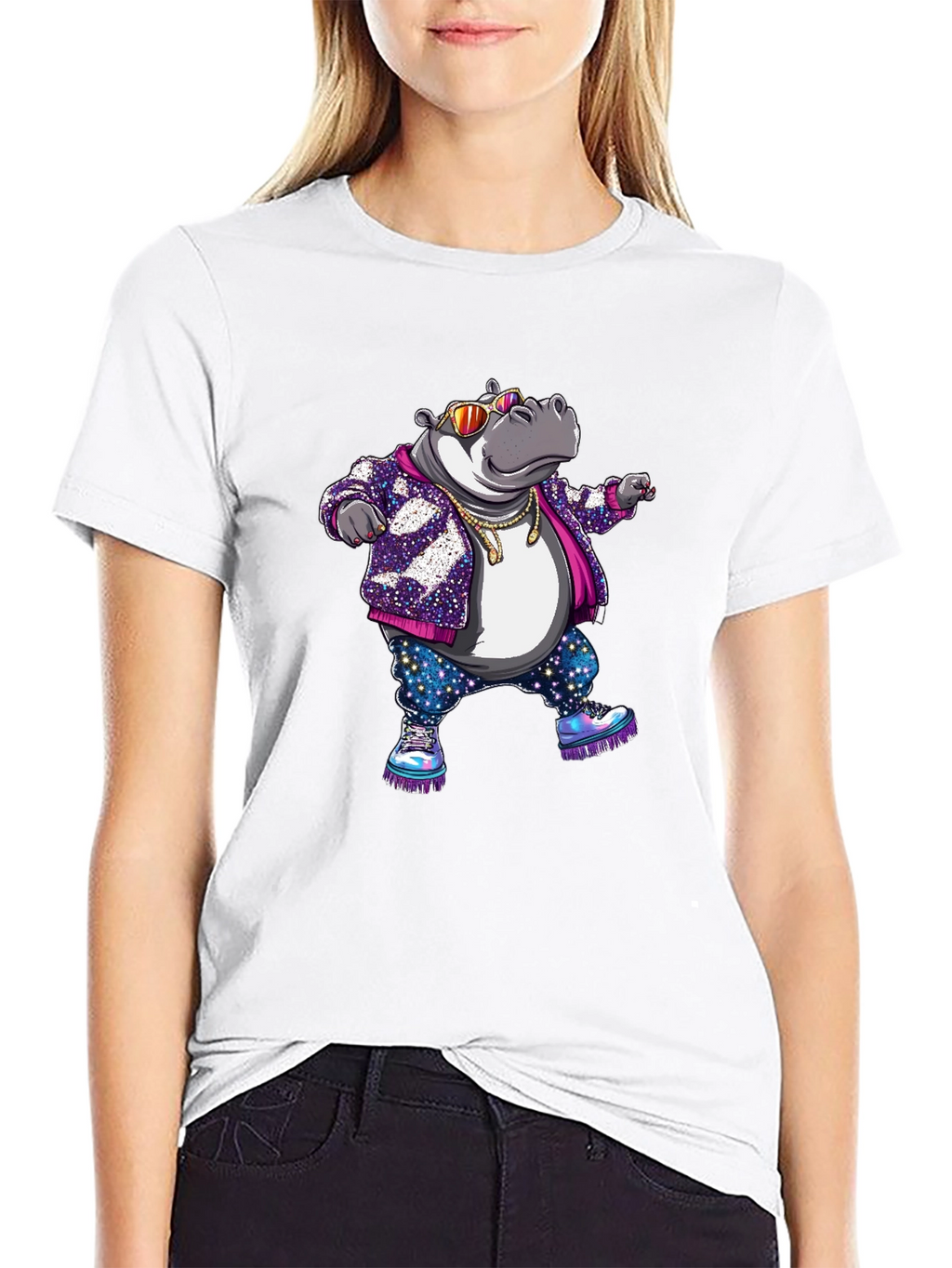Cool Hippo Graphic Tee