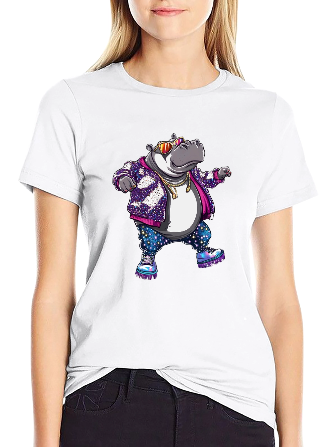 Cool Hippo Graphic Tee