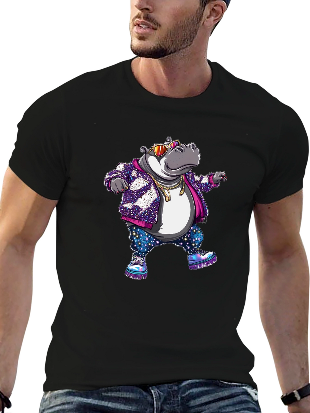 Cool Hippo Graphic Tee