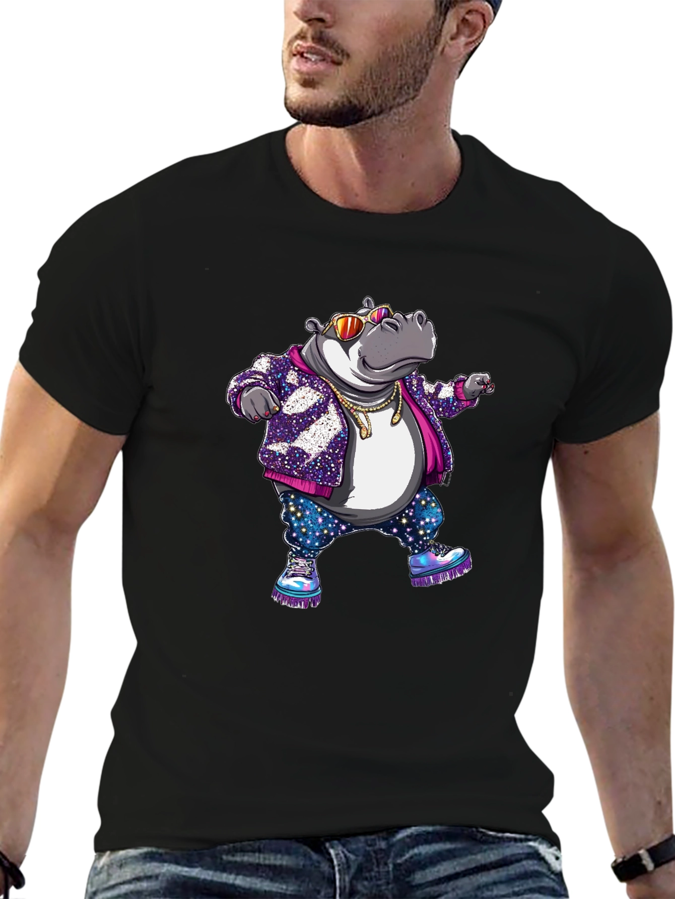 Cool Hippo Graphic Tee