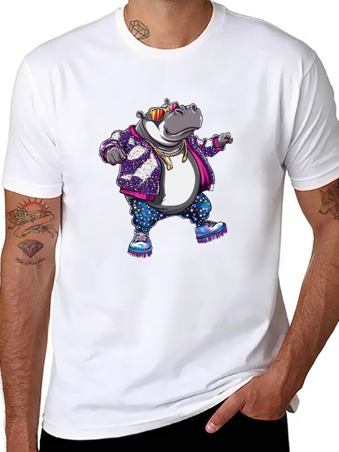 Cool Hippo Graphic Tee