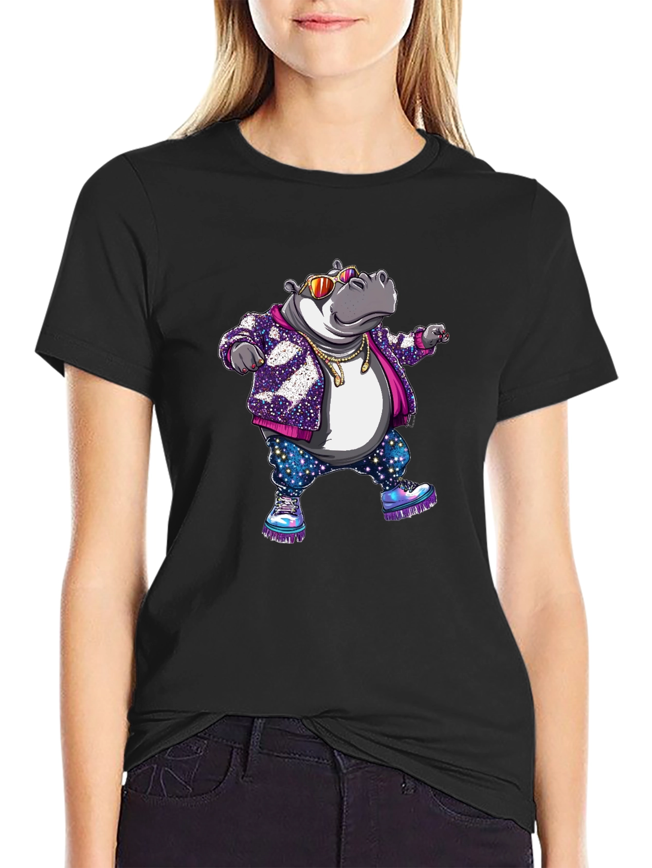 Cool Hippo Graphic Tee