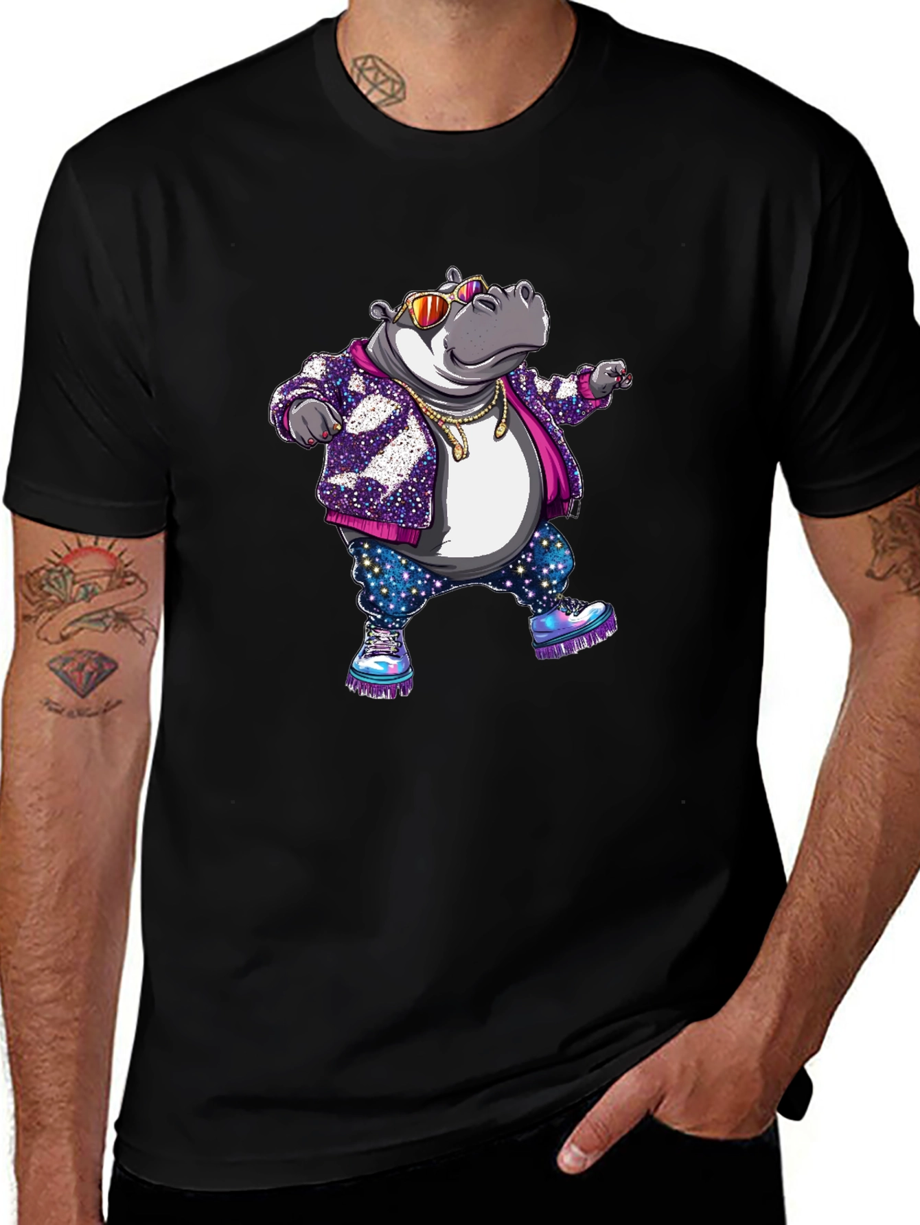 Cool Hippo Graphic Tee