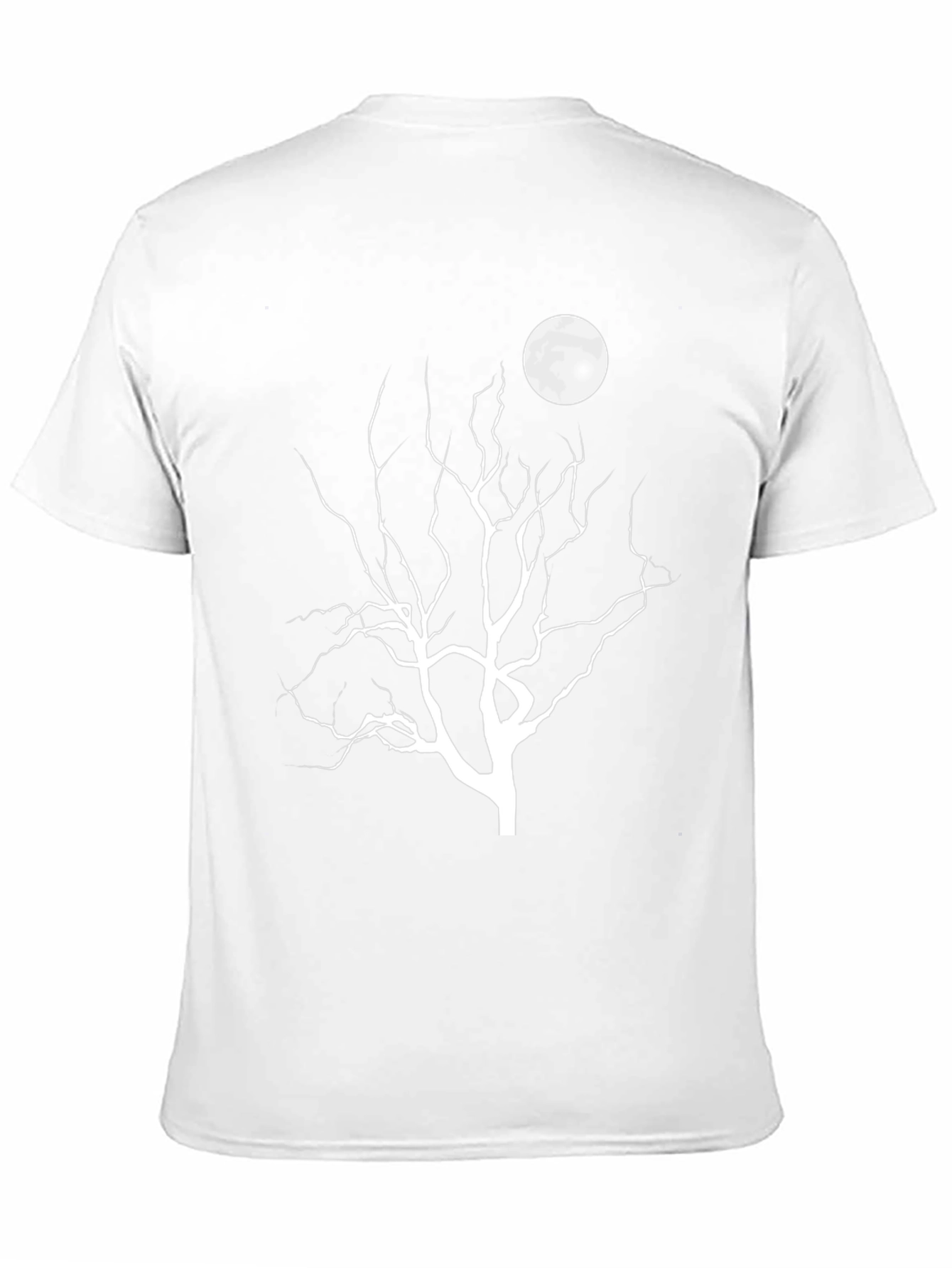 Moonlit Tree Graphic Tee - Black Cotton