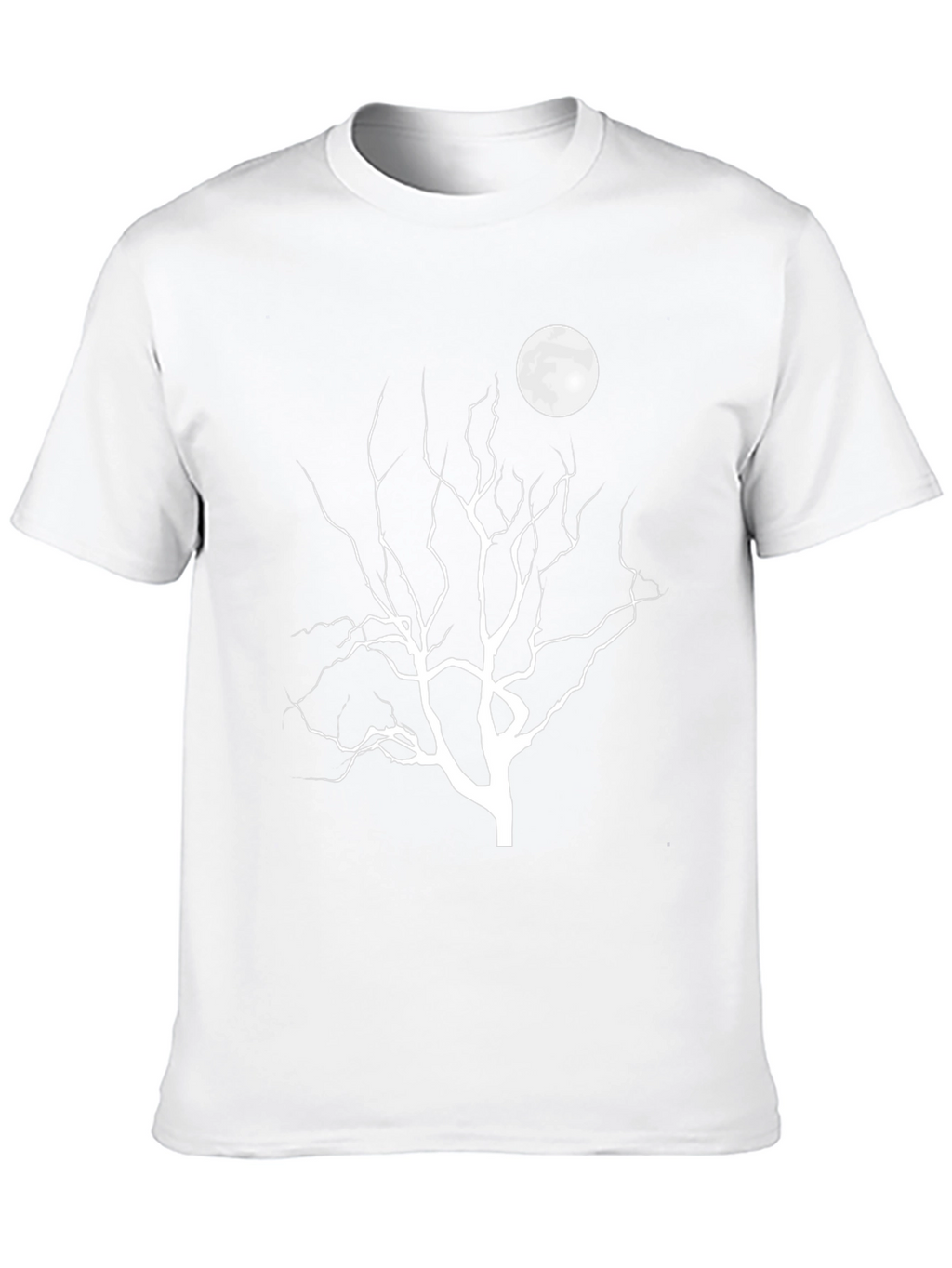 Moonlit Tree Graphic Tee - Black Cotton