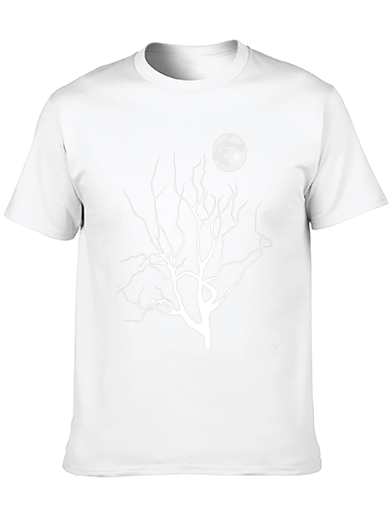 Moonlit Tree Graphic Tee - Black Cotton