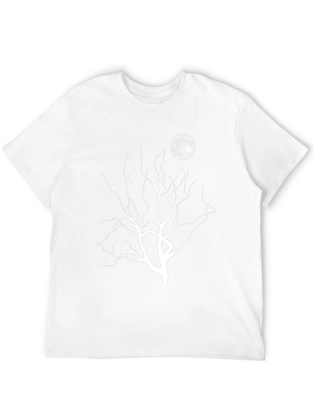 Moonlit Tree Graphic Tee - Black Cotton