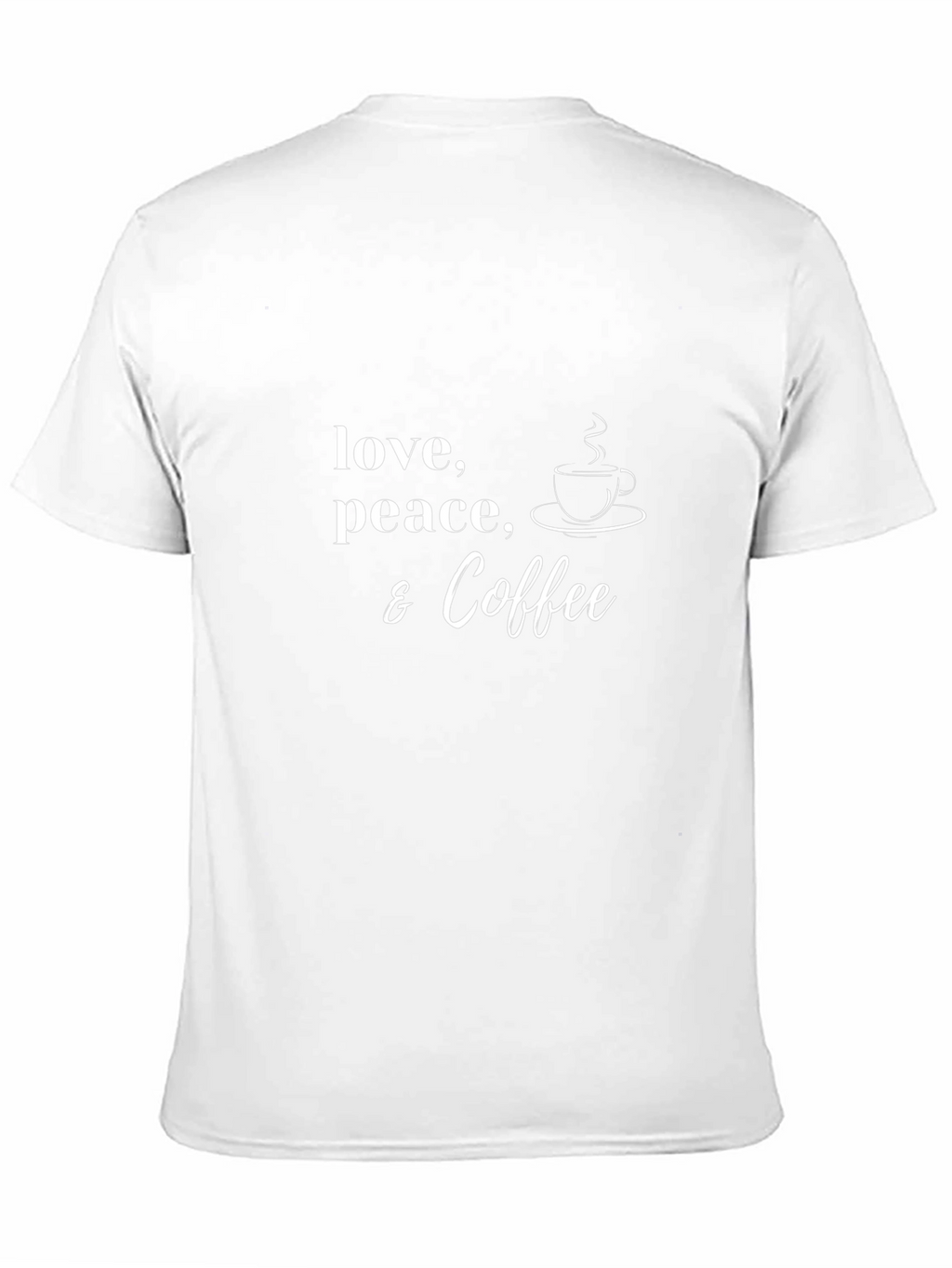 Love Peace Coffee Graphic T-Shirt Casual Tee